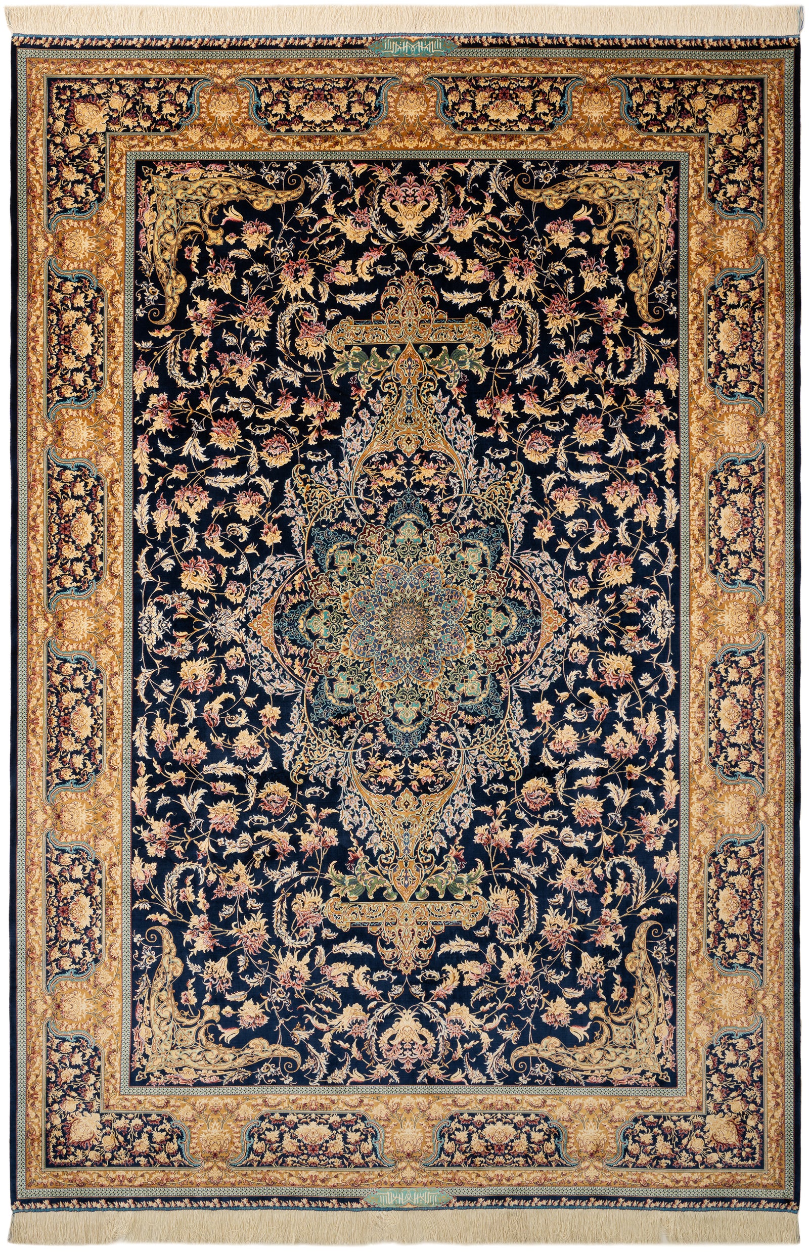 Rechteck Teppich Ghom Design in Dunkelblau von Hadorn™ - Lifestyle Image