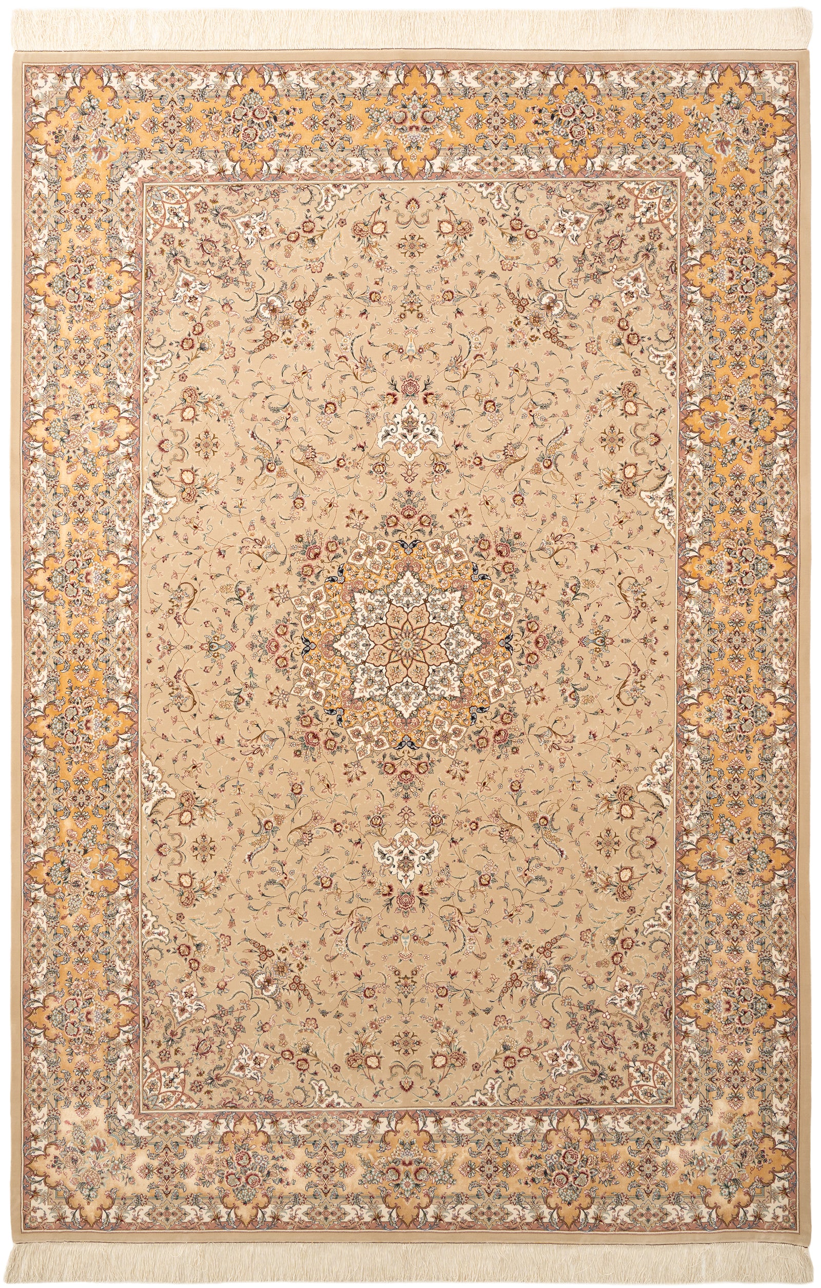 Rechteck Teppich Ghom Design in Beige von Hadorn™ - Lifestyle Image