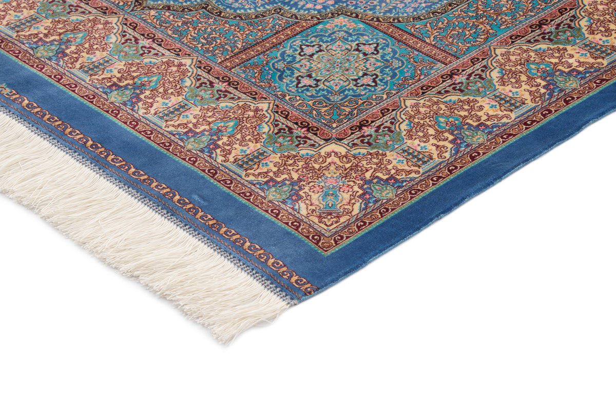 Rechteck Teppich Ghom Design in Blau von Hadorn™ - Lifestyle Image