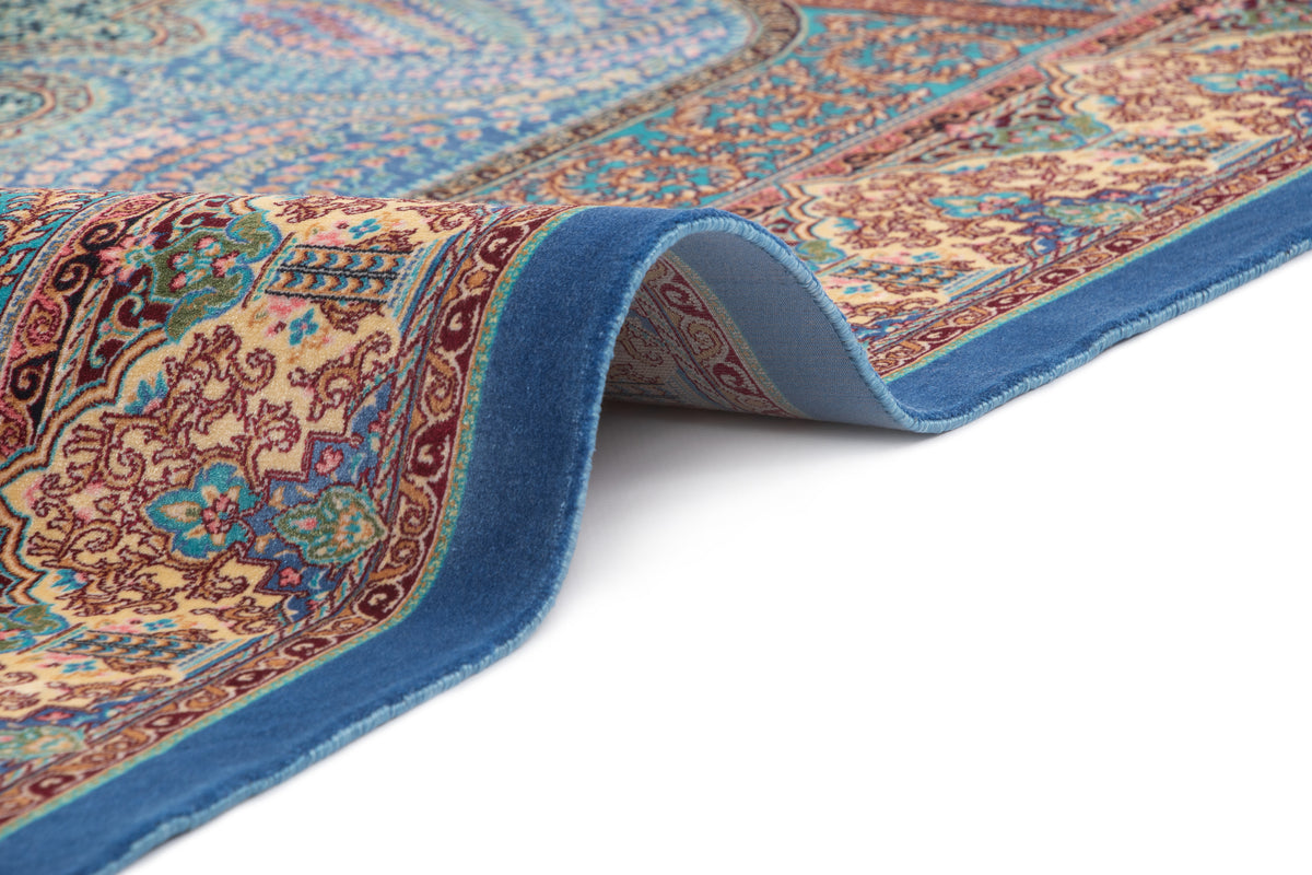 Rechteck Teppich Ghom Design in Blau von Hadorn™ - Lifestyle Image