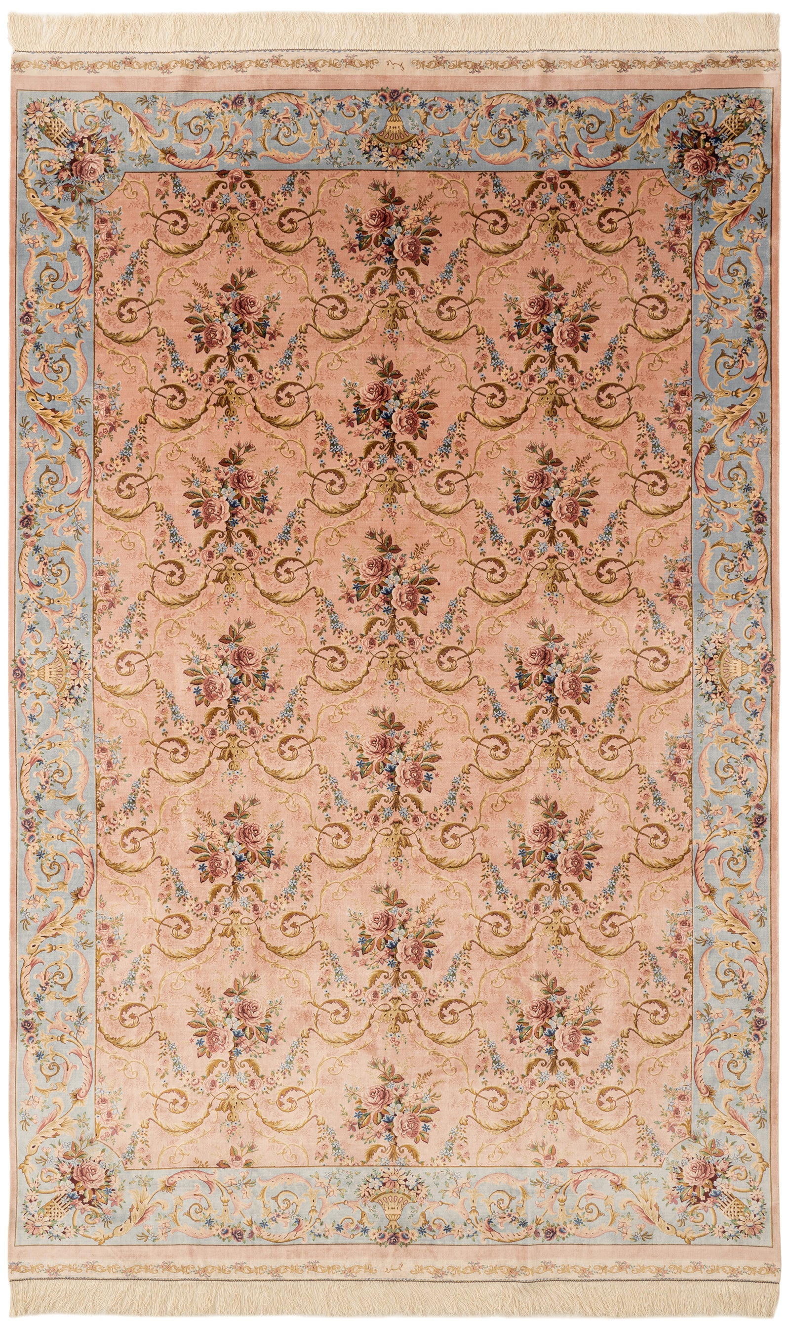 Rechteck Teppich Ghom Design in Rosa von Hadorn™ - Lifestyle Image