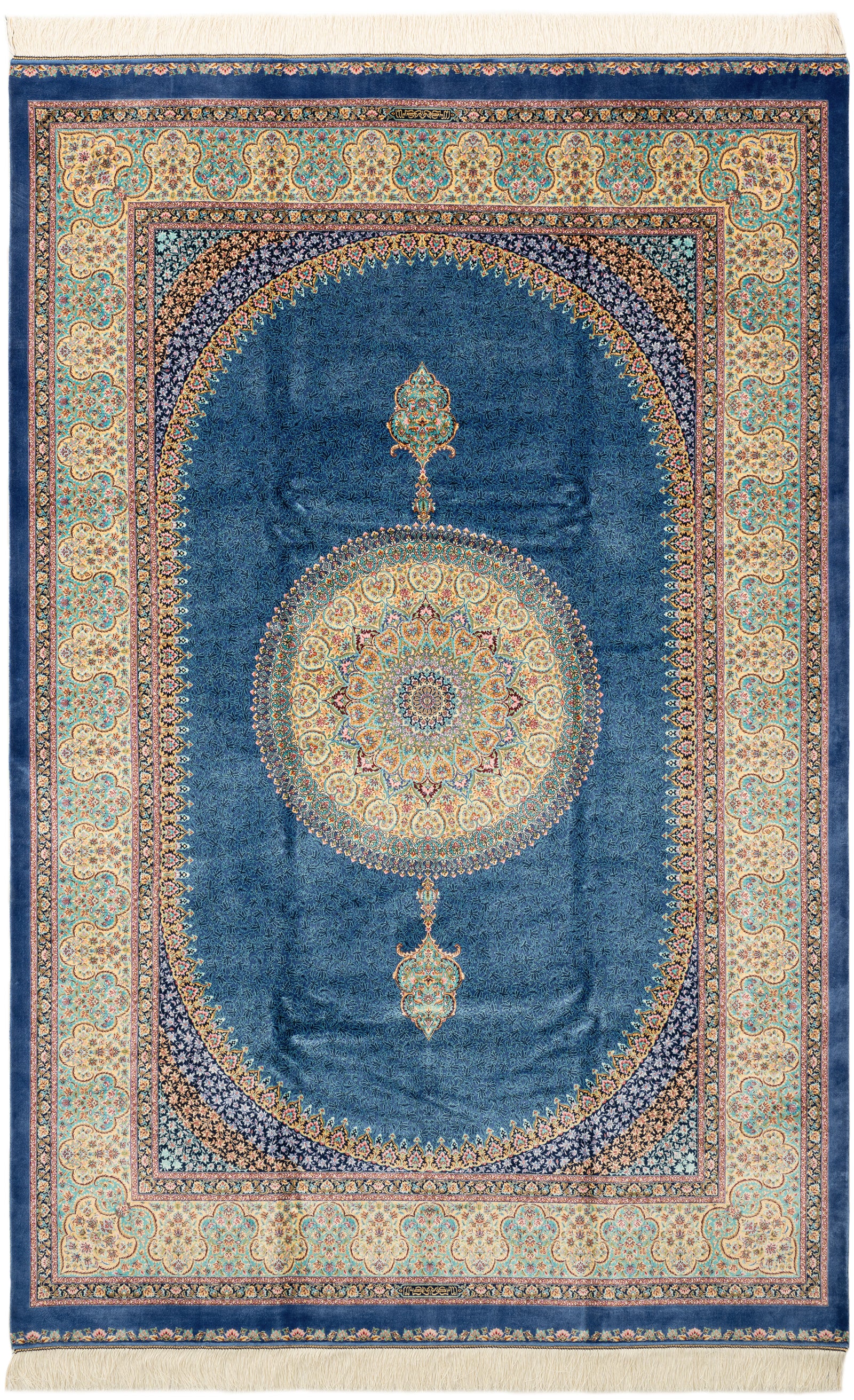 Rechteck Teppich Ghom Design in Blau von Hadorn™ - Lifestyle Image