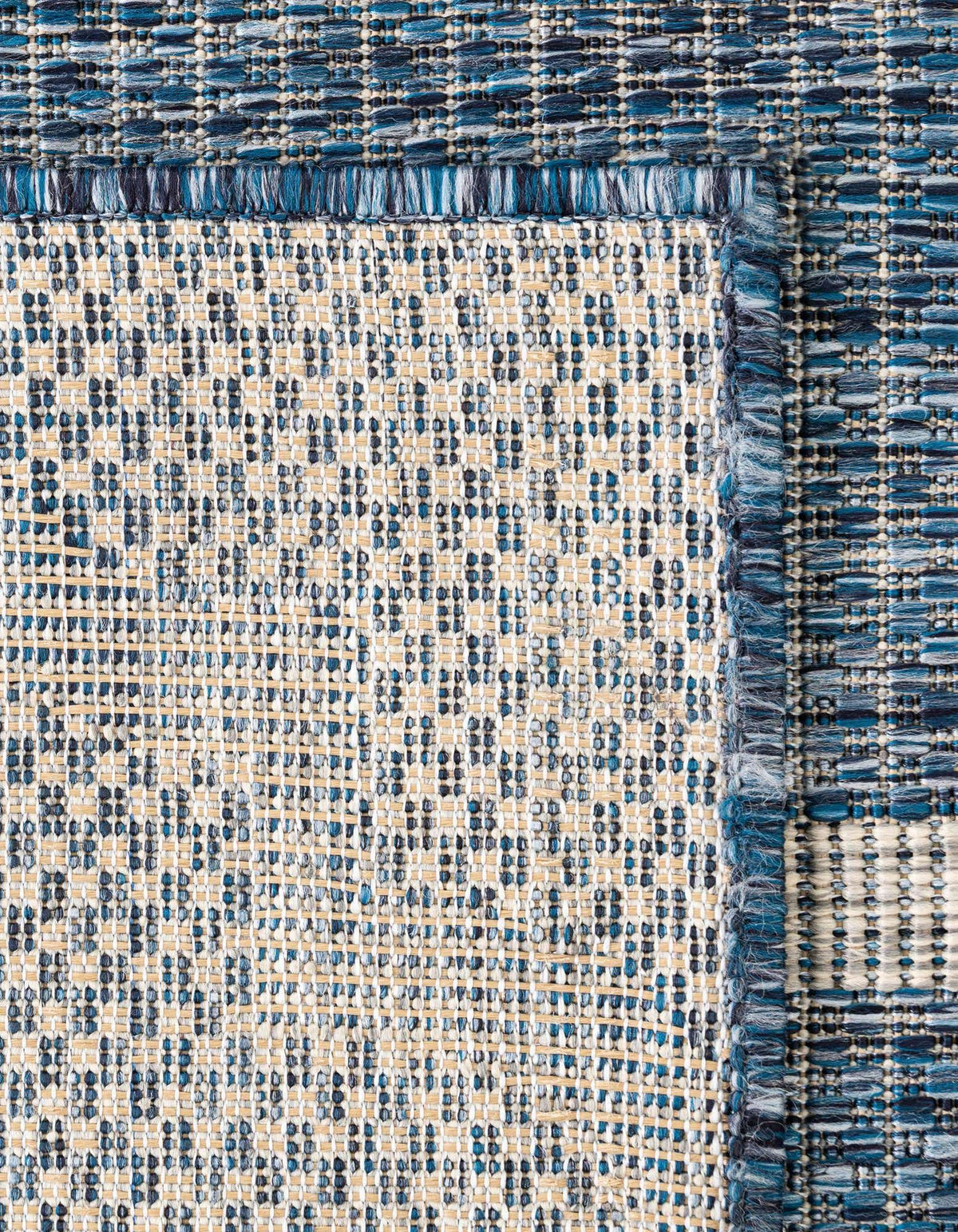 Rechteck Outdoor Teppich Tulum Outdoor in Marineblau von Hadorn™ - Lifestyle Image