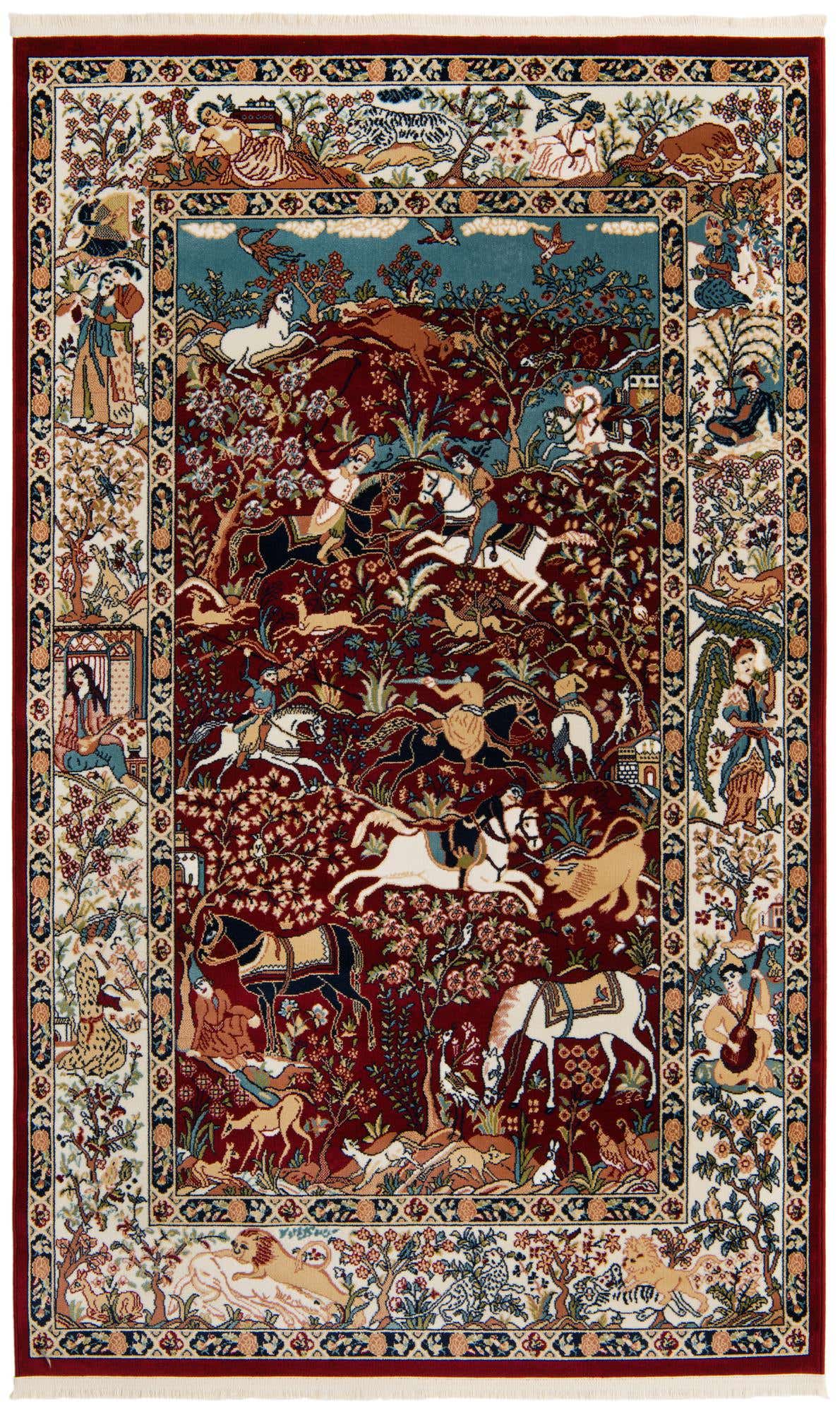 Rechteck Teppich Nain Design in Burgund von Hadorn™ - Lifestyle Image