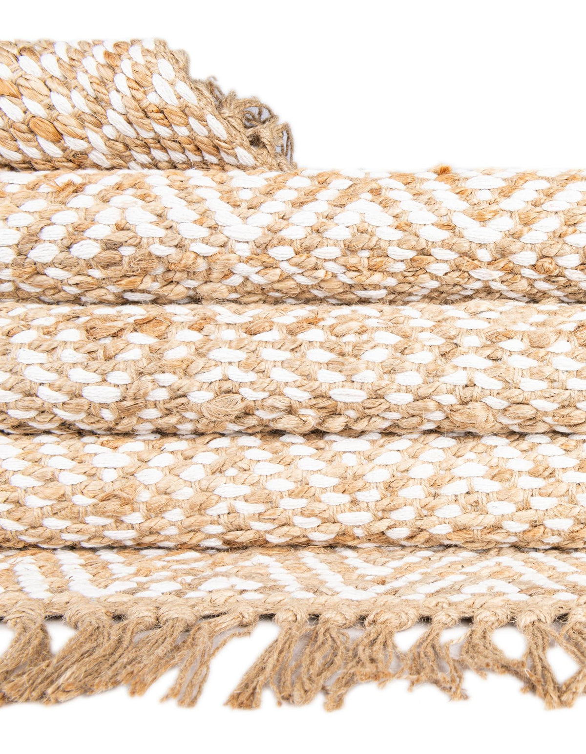 Rechteck Teppich Braided Jute in Natürlich von Hadorn™ - Lifestyle Image