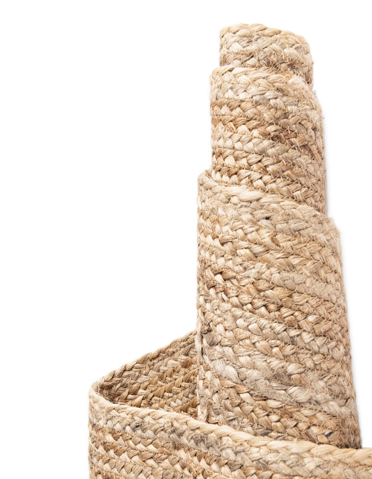 Quadratisch Teppich Braided Jute in Natürlich von Hadorn™ - Lifestyle Image