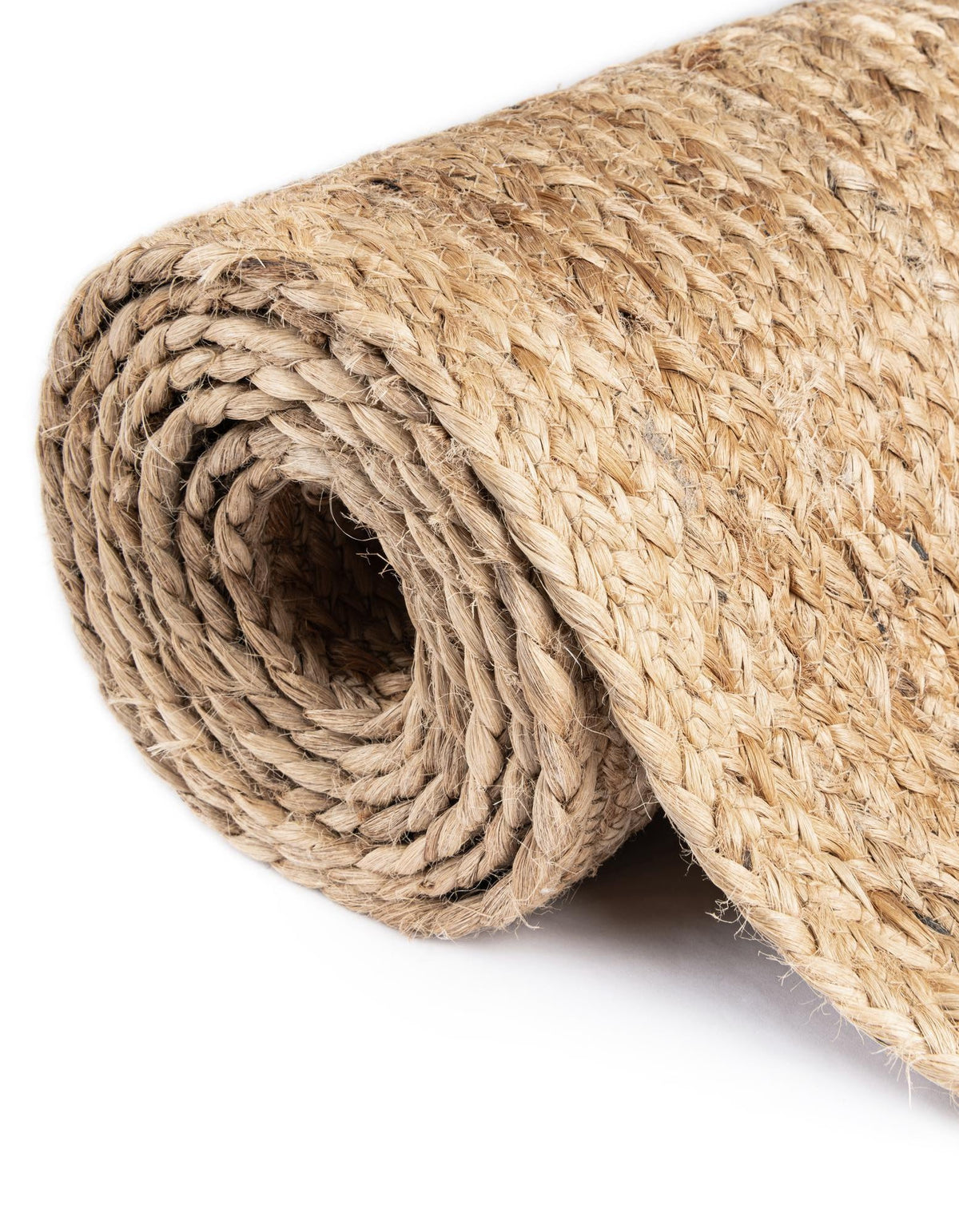 Quadratisch Teppich Braided Jute in Natürlich von Hadorn™ - Lifestyle Image