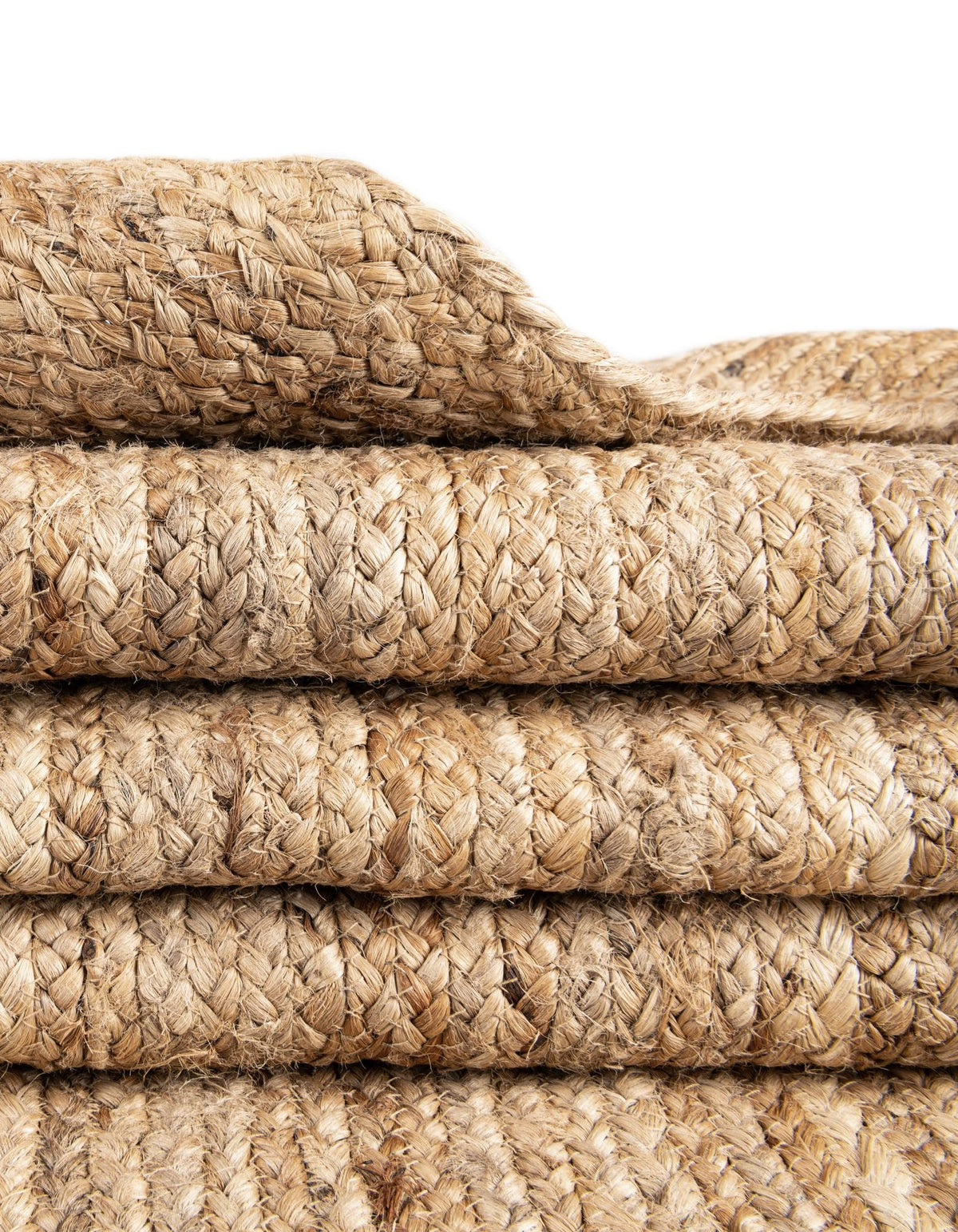 Quadratisch Teppich Braided Jute in Natürlich von Hadorn™ - Lifestyle Image