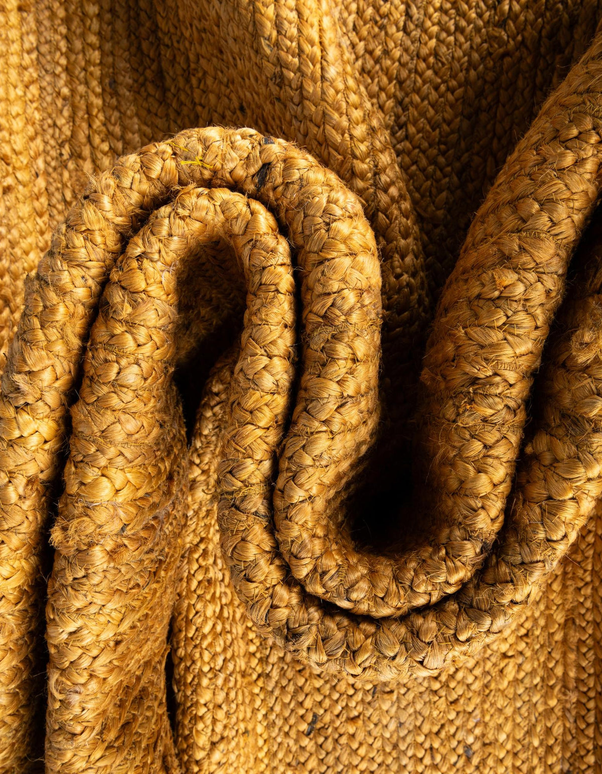 Rechteck Teppich Braided Jute in Gelb von Hadorn™ - Lifestyle Image