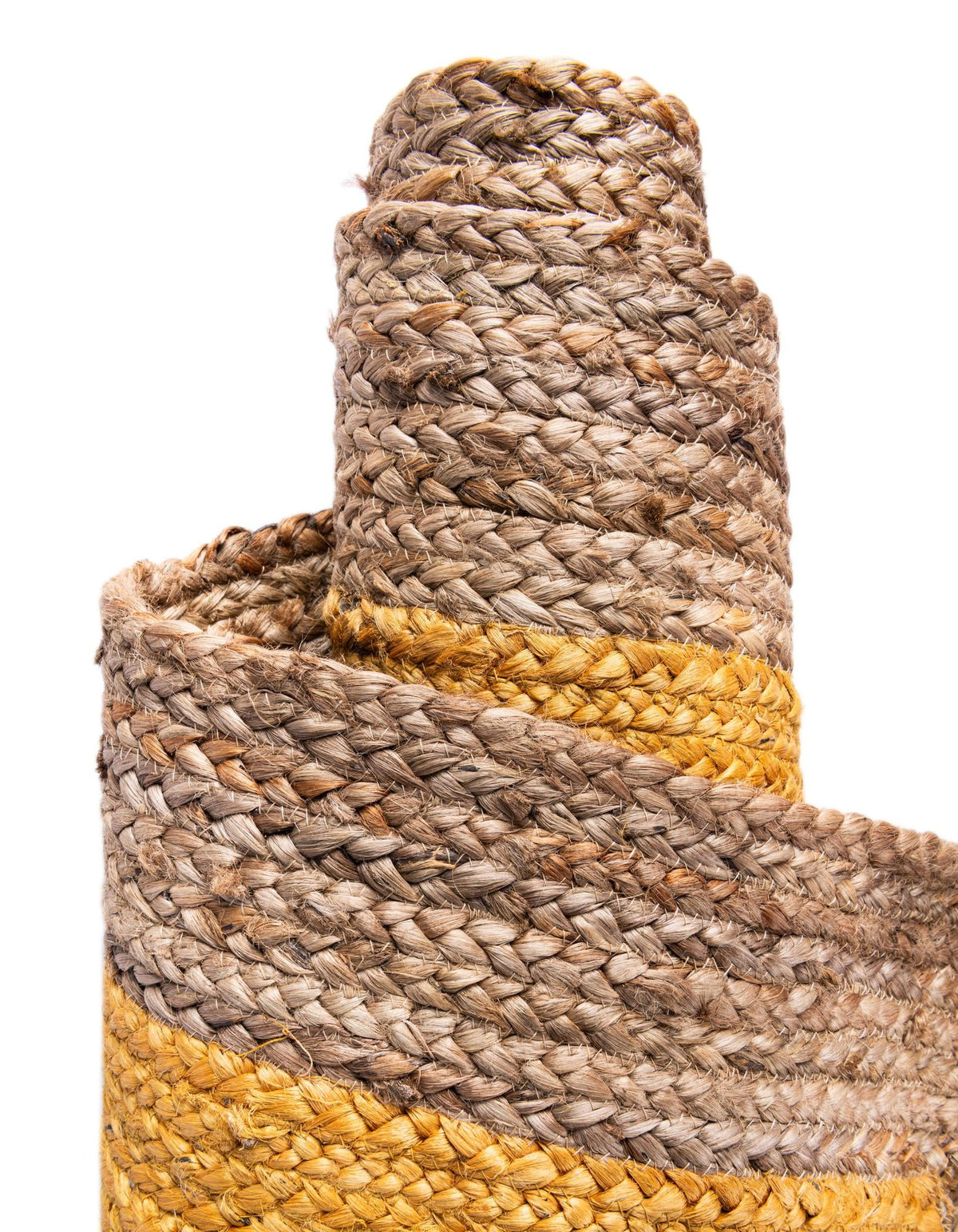 Rechteck Teppich Braided Jute in Gelb von Hadorn™ - Lifestyle Image