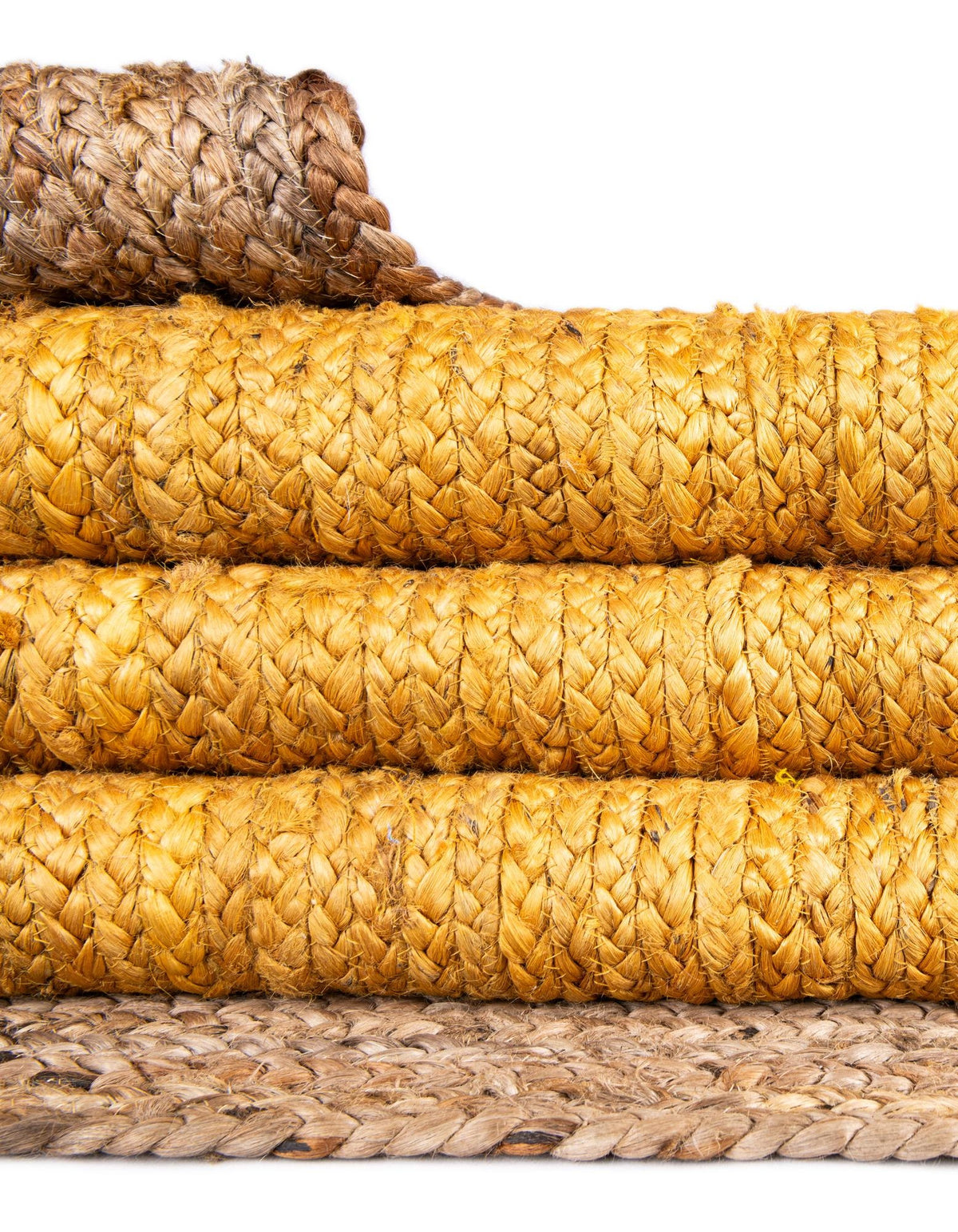 Rechteck Teppich Braided Jute in Gelb von Hadorn™ - Lifestyle Image