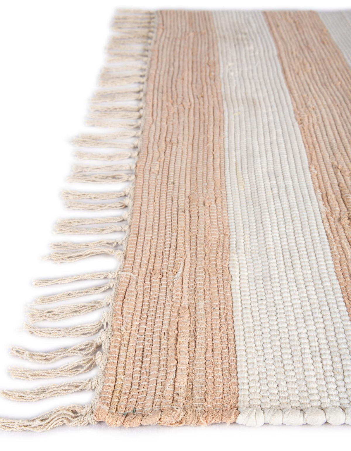 Rechteck Handgeflochten Teppich Chindi Rag in Beige von Hadorn™ - Lifestyle Image