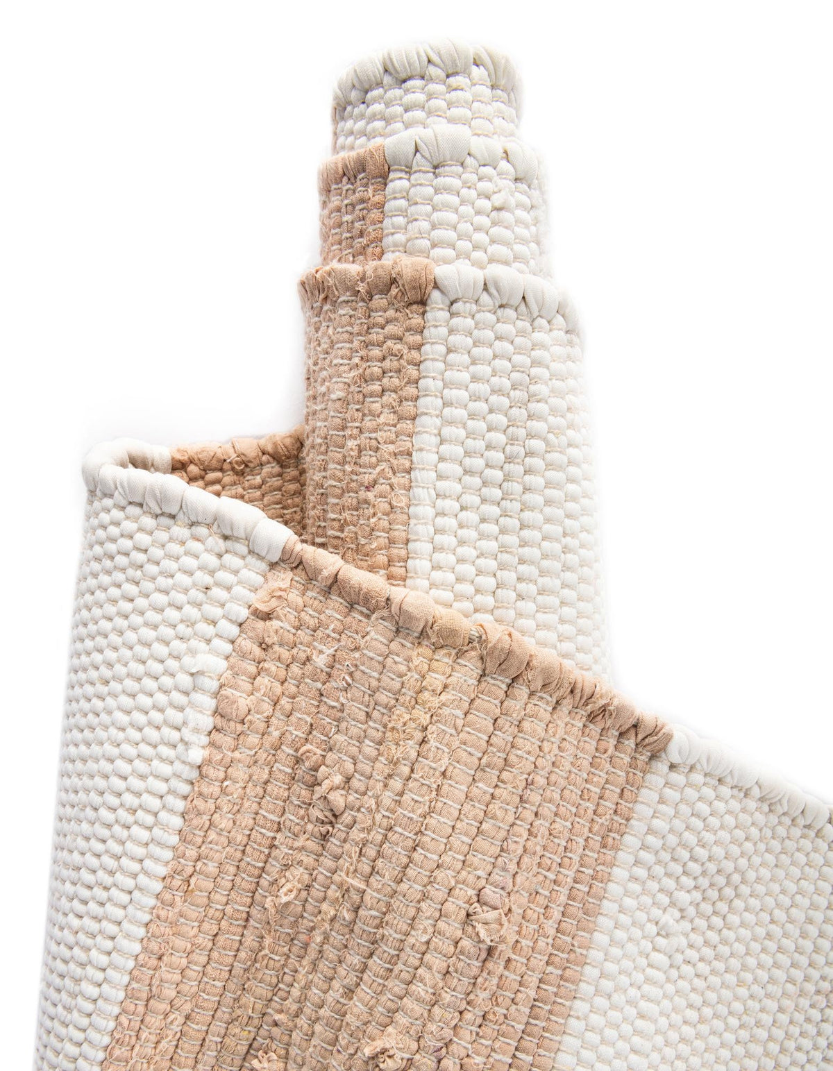 Rechteck Handgeflochten Teppich Chindi Rag in Beige von Hadorn™ - Lifestyle Image