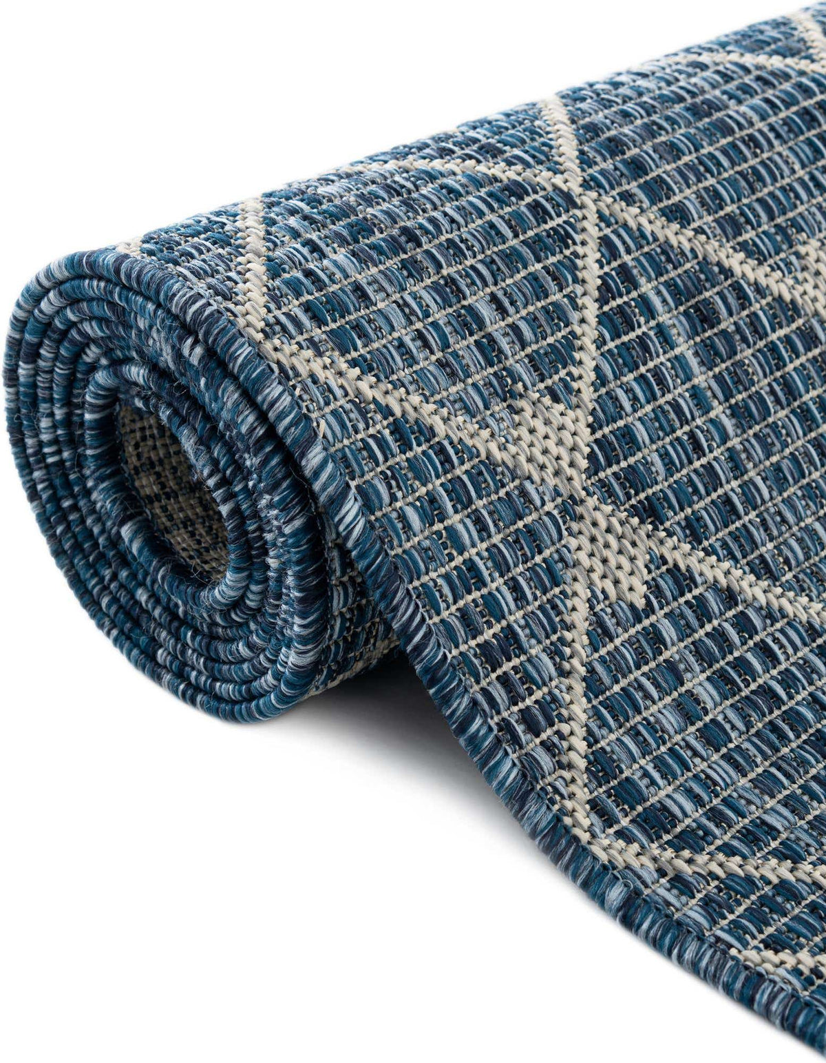 Rechteck Outdoor Teppich Tulum Outdoor in Blau von Hadorn™ - Lifestyle Image