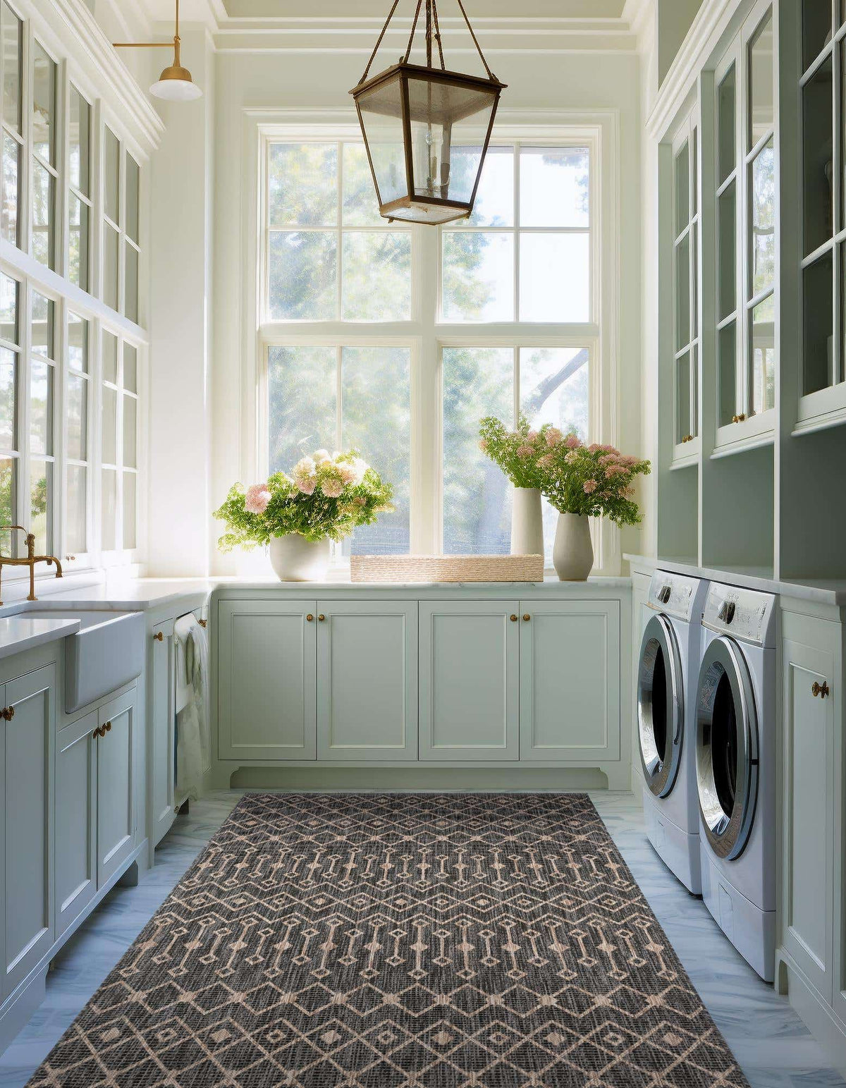 Rechteck Outdoor Teppich Tulum Outdoor in Anthrazit von Hadorn™ - Lifestyle Image