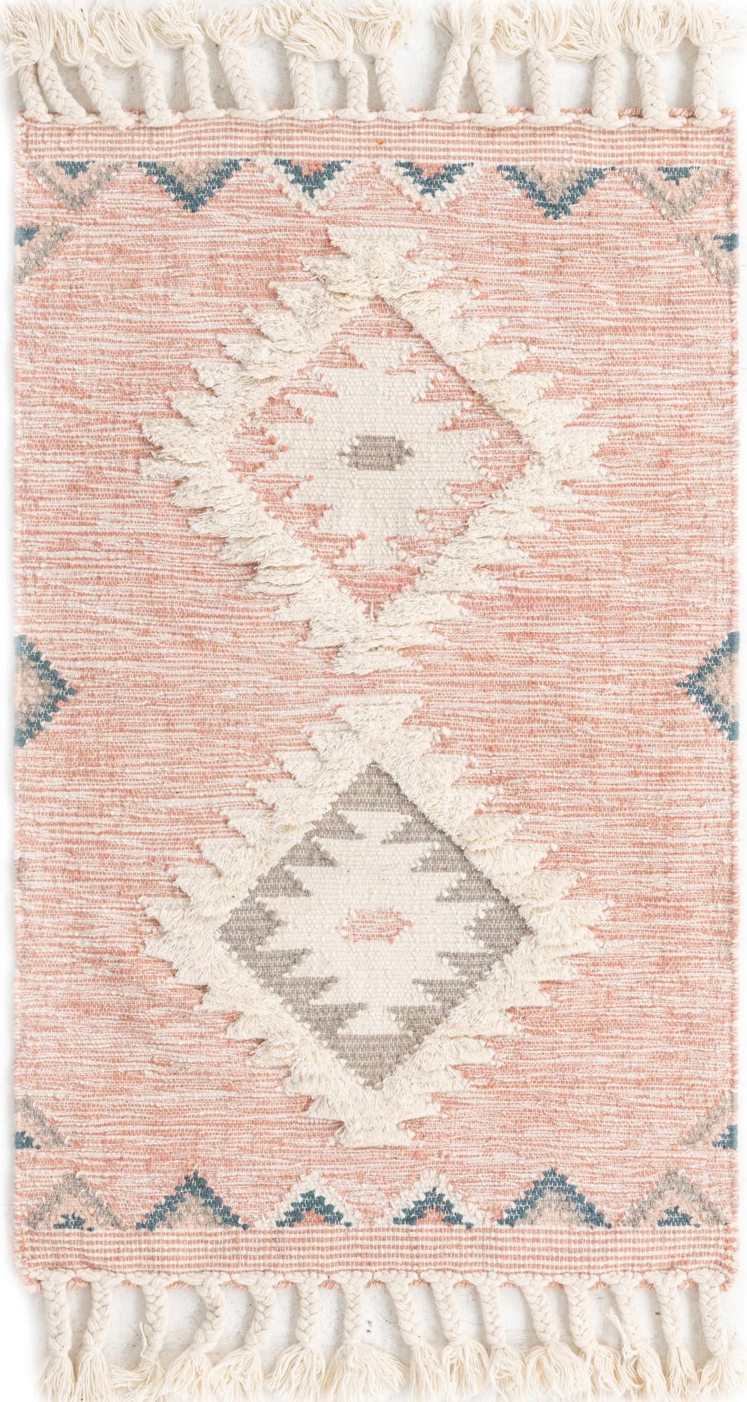 Rechteck Handgeflochten Teppich Arizona in Rosa von Hadorn™ - Lifestyle Image