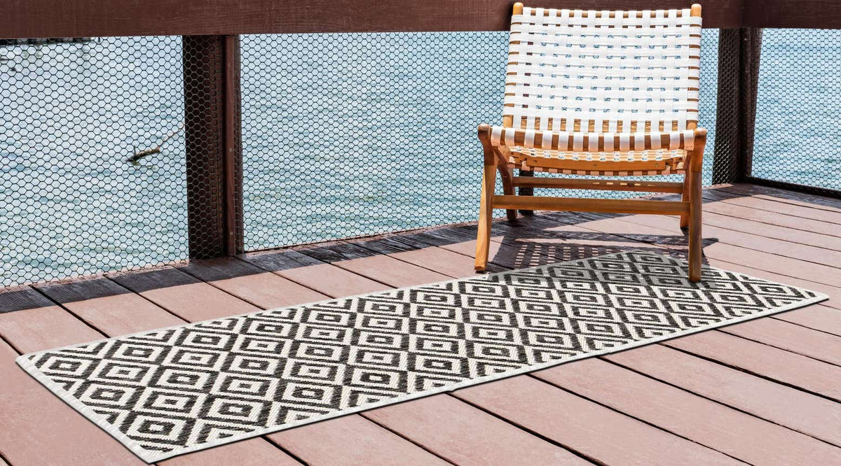 Läufer Outdoor Teppich Tulum Outdoor in Anthrazit von Hadorn™ - Lifestyle Image