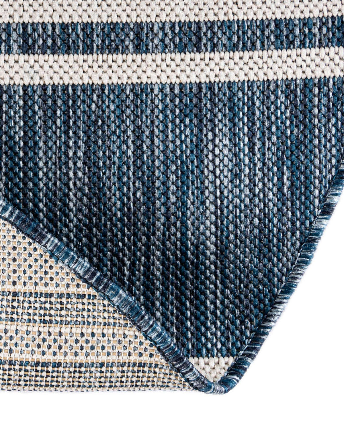 Rund Outdoor Teppich Tulum Outdoor in Blau von Hadorn™ - Lifestyle Image