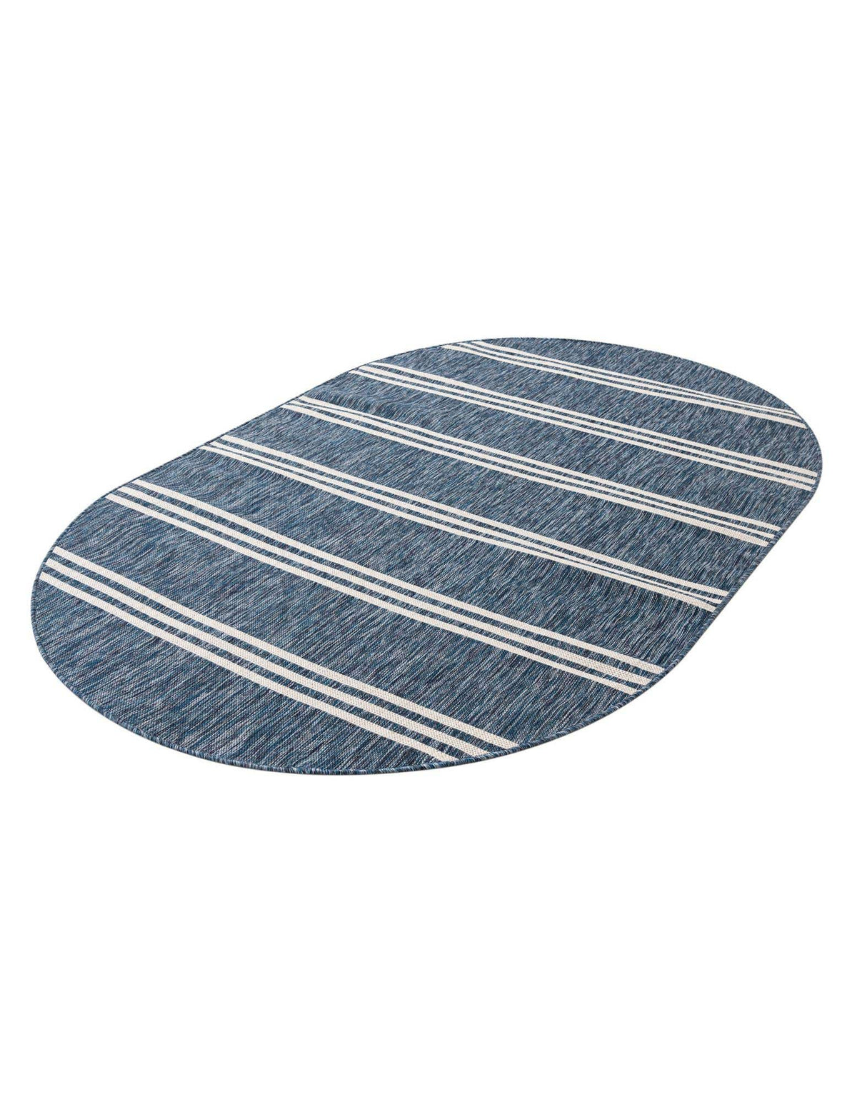 Oval Outdoor Teppich Tulum Outdoor in Blau von Hadorn™ - Lifestyle Image