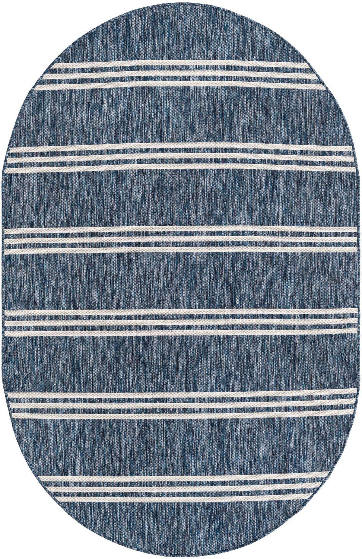 Oval Outdoor Teppich Tulum Outdoor in Blau von Hadorn™ - Lifestyle Image