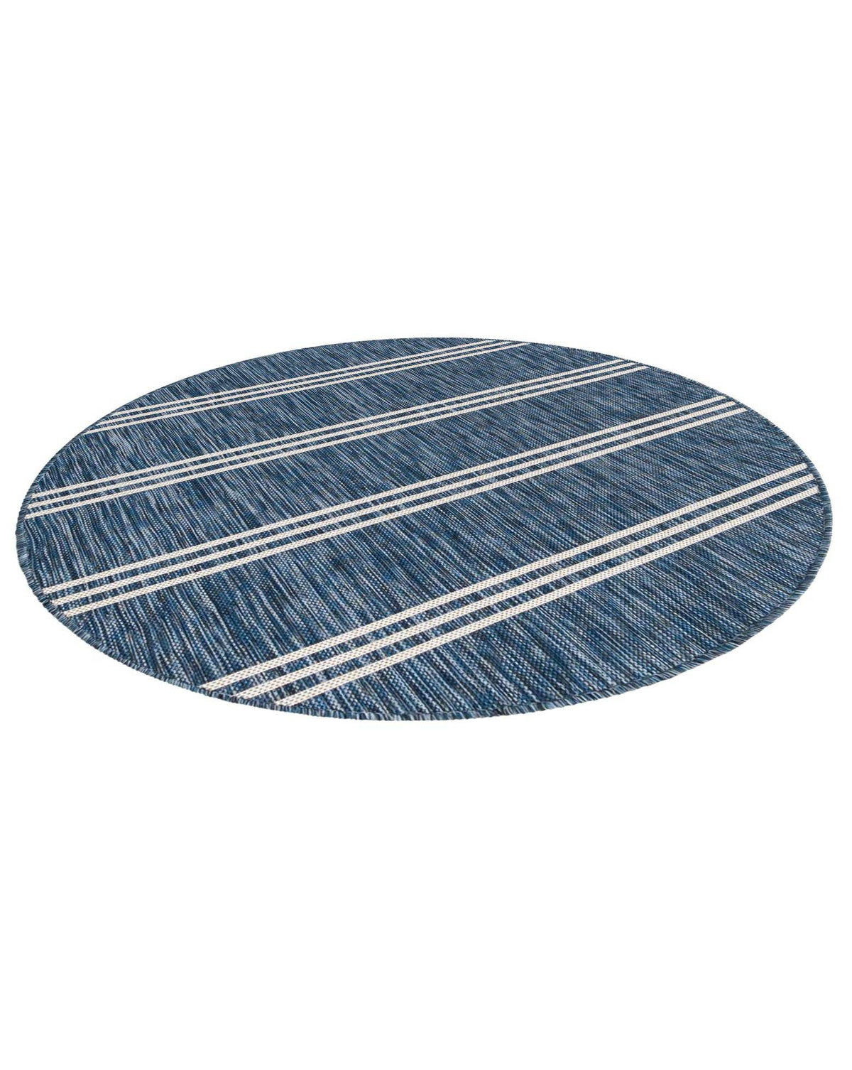 Rund Outdoor Teppich Tulum Outdoor in Blau von Hadorn™ - Lifestyle Image