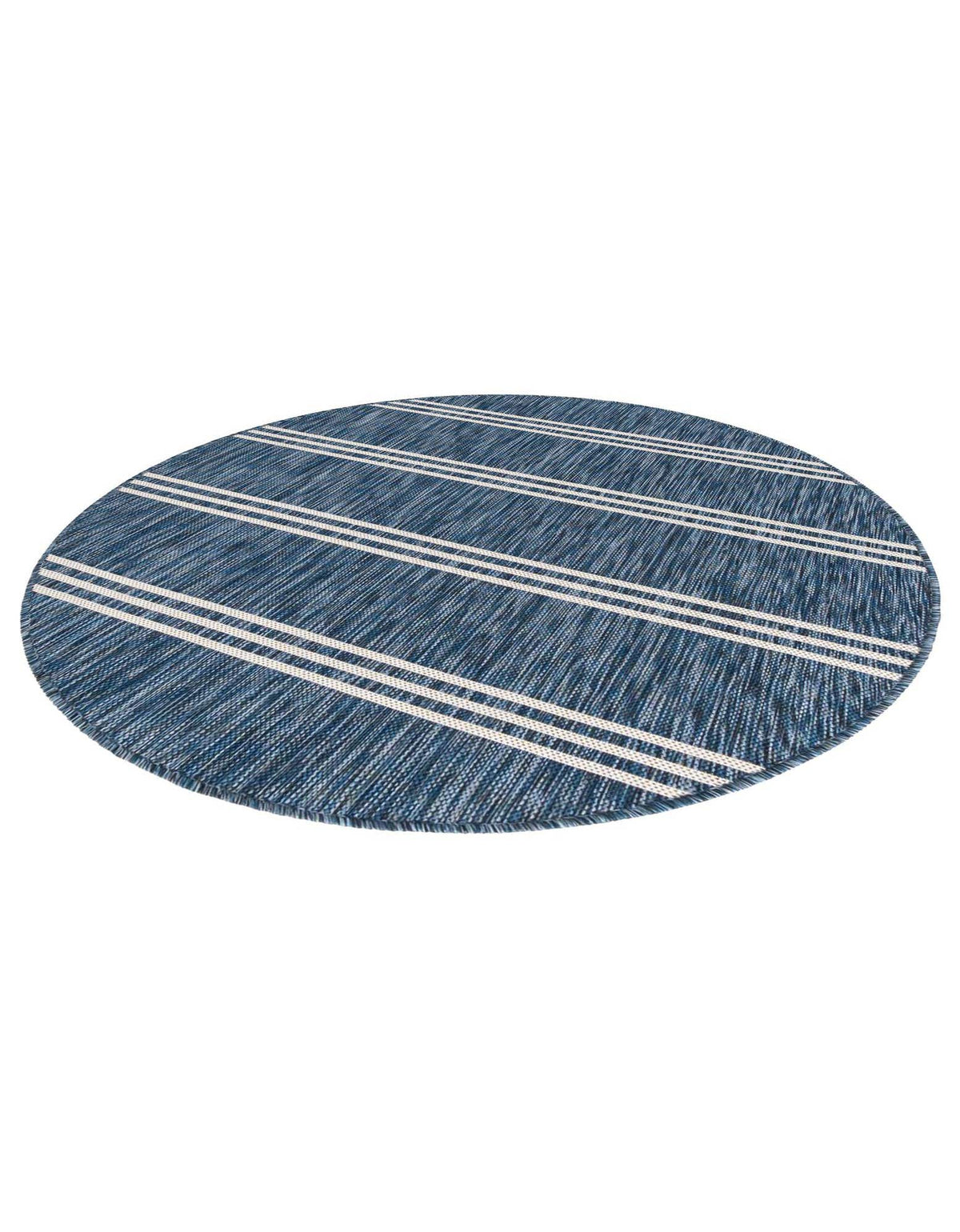 Rund Outdoor Teppich Tulum Outdoor in Blau von Hadorn™ - Lifestyle Image