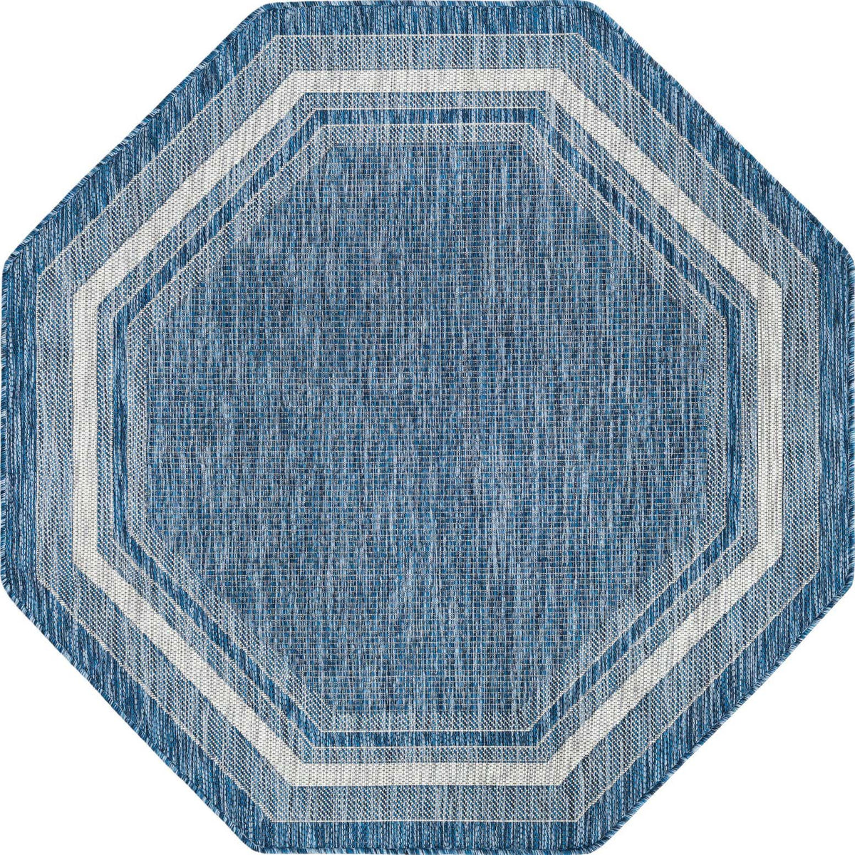 Achteck Outdoor Teppich Tulum Outdoor in Blau von Hadorn™ - Lifestyle Image
