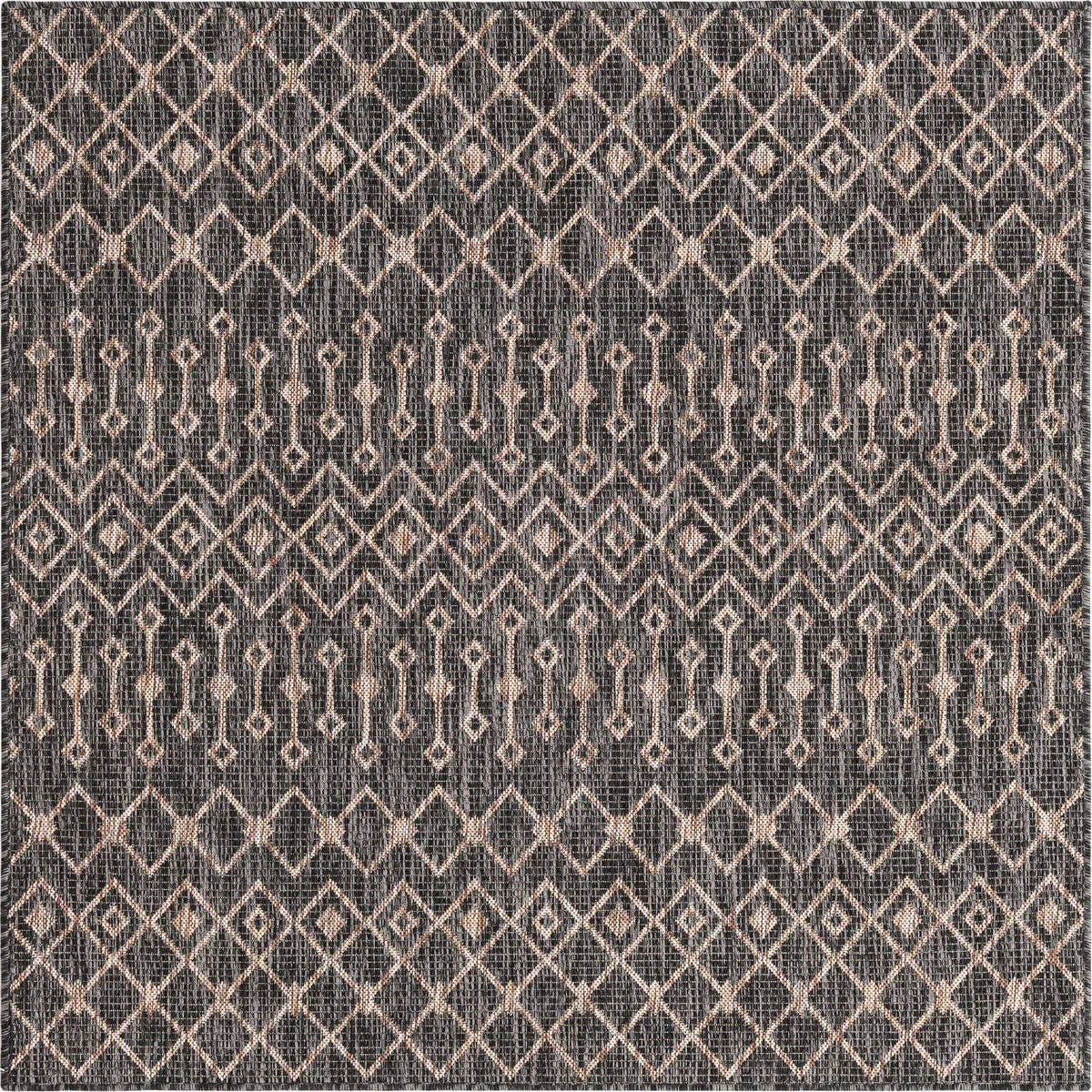 Quadratisch Outdoor Teppich Tulum Outdoor in Anthrazit von Hadorn™ - Lifestyle Image