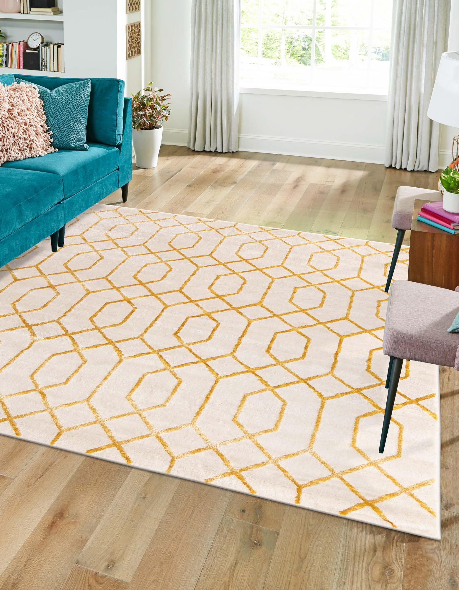 Kunstfaser Teppich Marilyn Monroe™ Glam Trellis in Weiss von Hadorn™ - Lifestyle Image