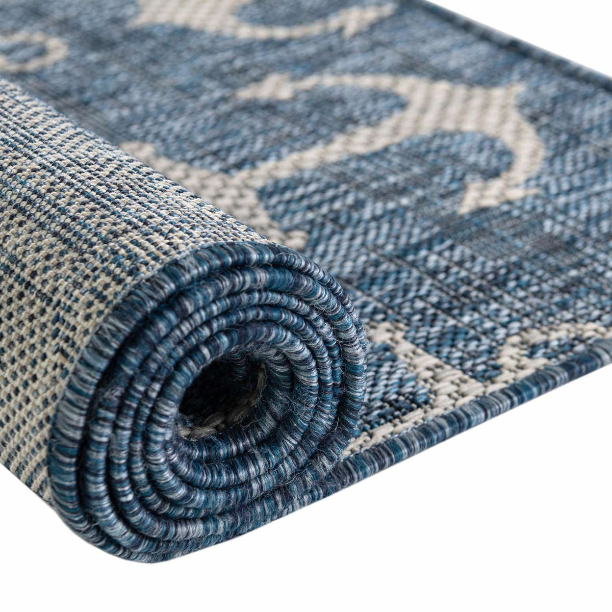 Rechteck Outdoor Teppich Tulum Outdoor in Blau von Hadorn™ - Lifestyle Image