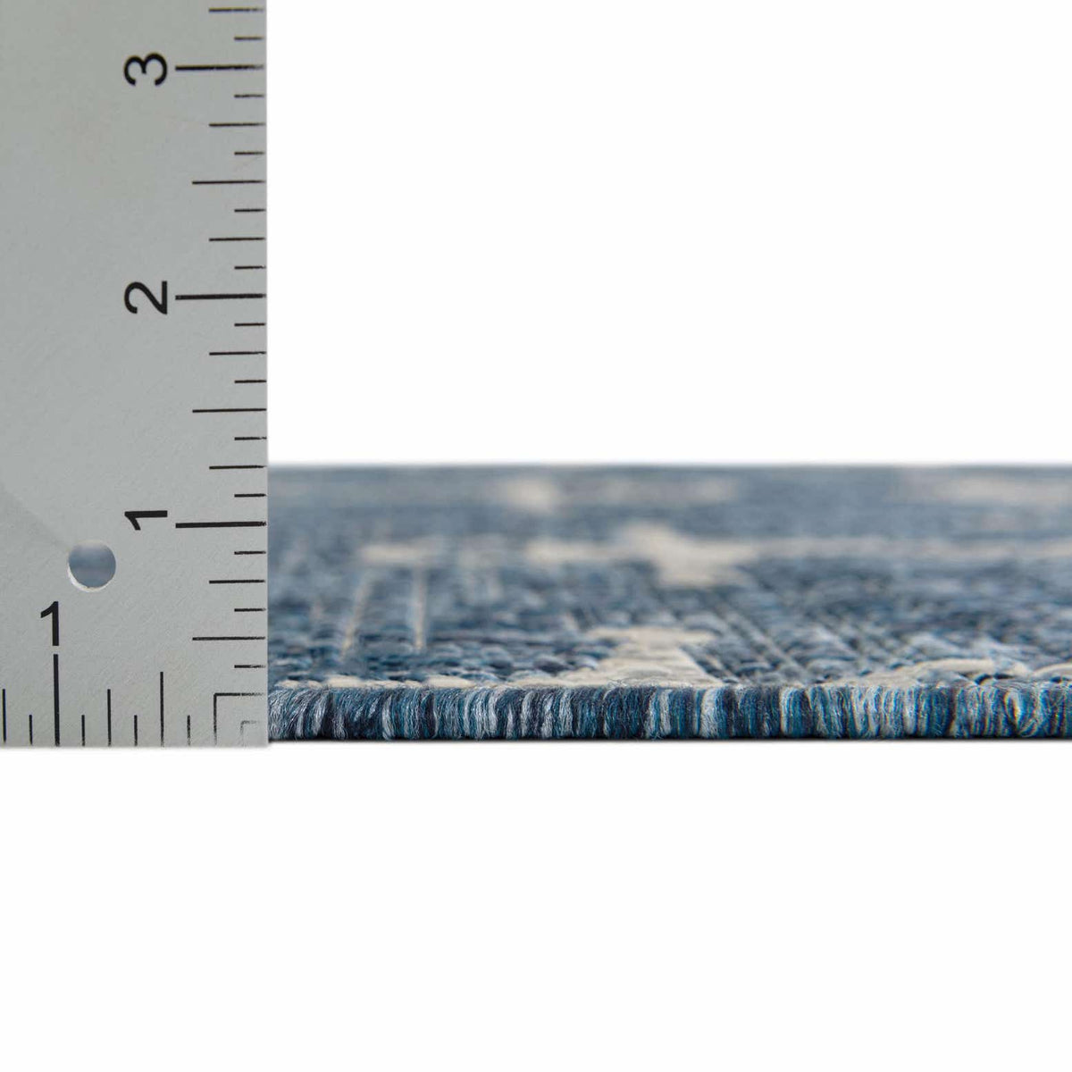 Rund Outdoor Teppich Tulum Outdoor in Blau von Hadorn™ - Lifestyle Image