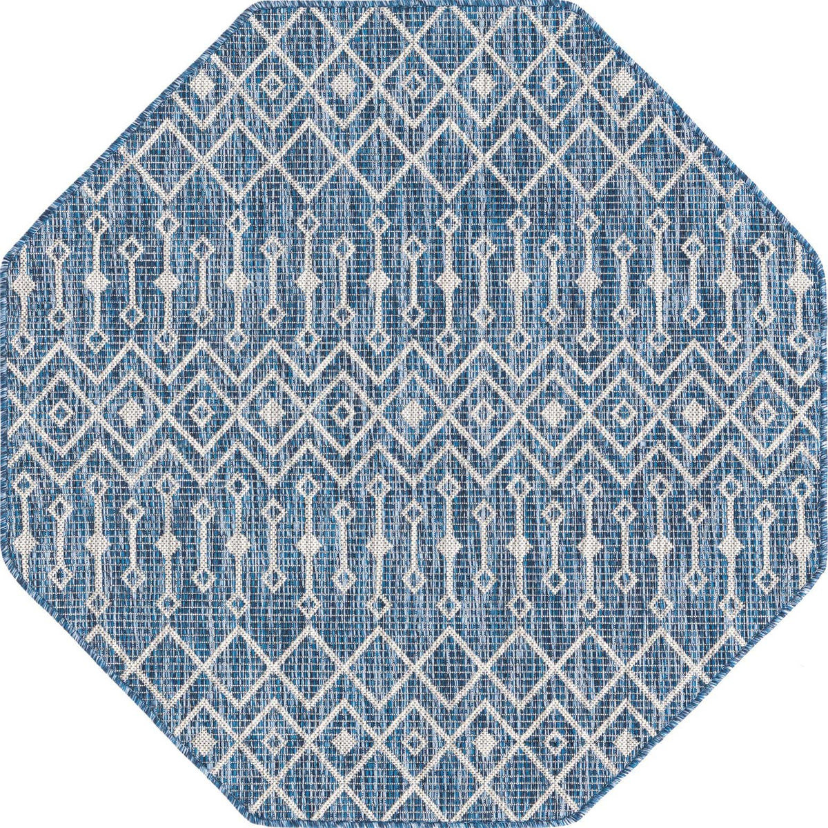 Achteck Outdoor Teppich Tulum Outdoor in Blau von Hadorn™ - Lifestyle Image