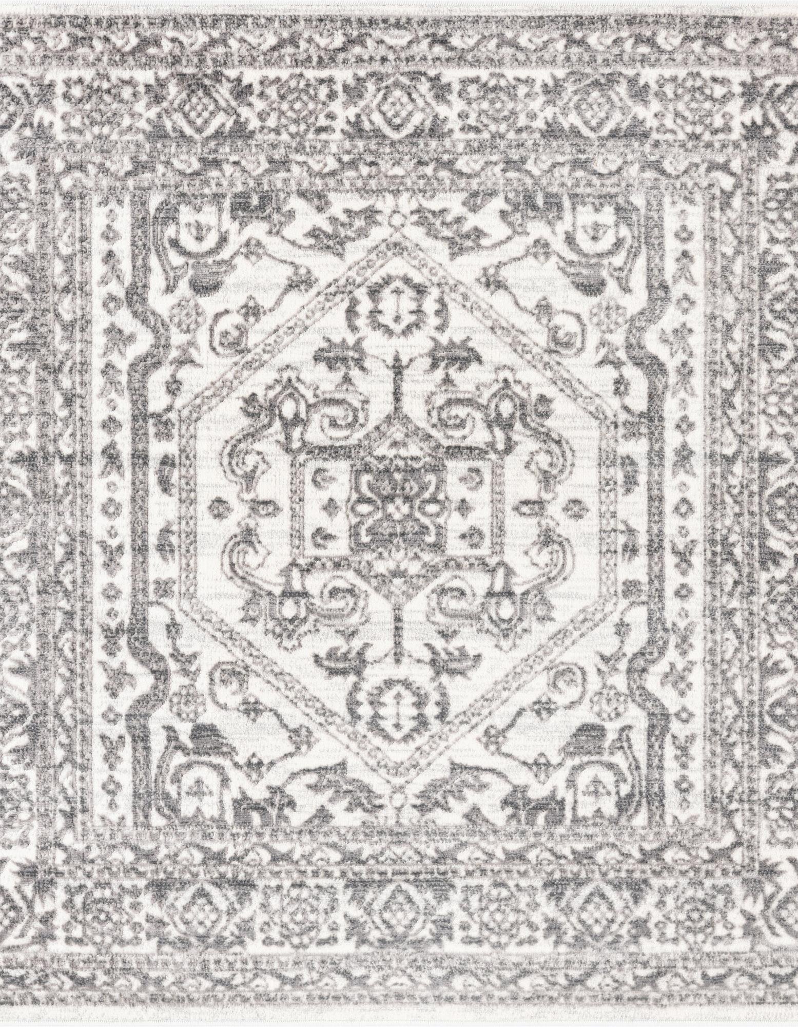 Quadratisch Teppich Boston in Weiss von Hadorn™ - Lifestyle Image