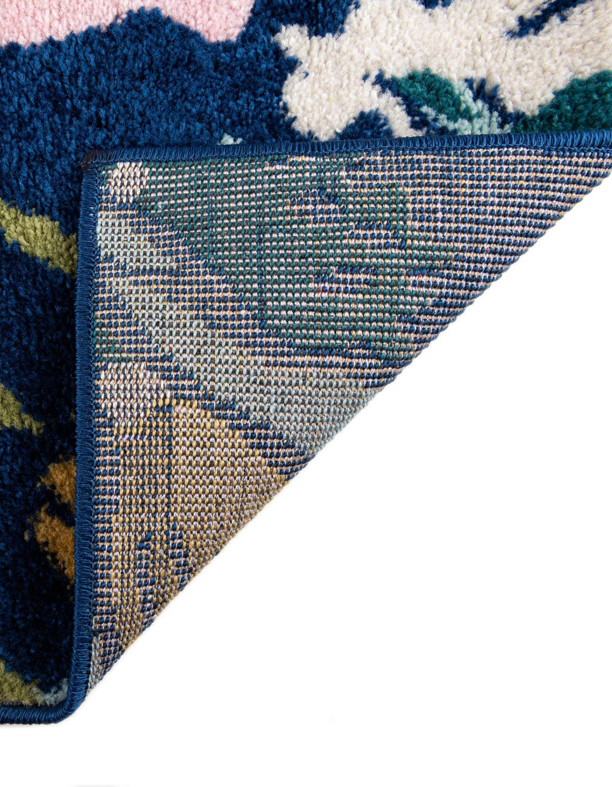 Achteck Teppich Bloom in Marineblau von Hadorn™ - Lifestyle Image