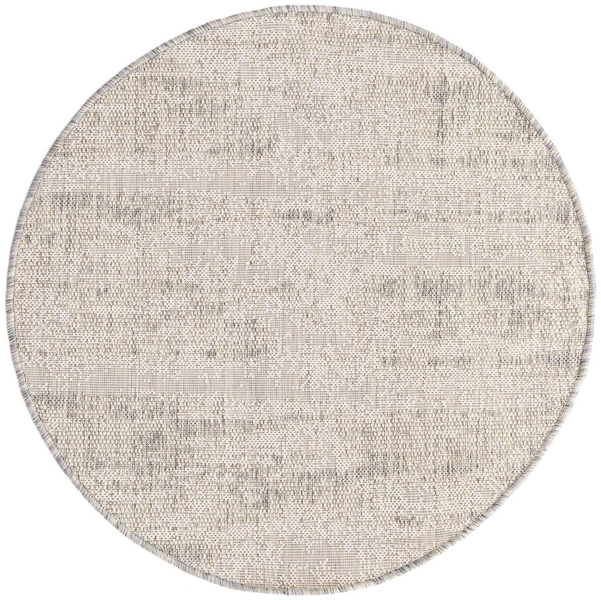 Rund Outdoor Teppich Tulum Outdoor in Grau von Hadorn™ - Lifestyle Image