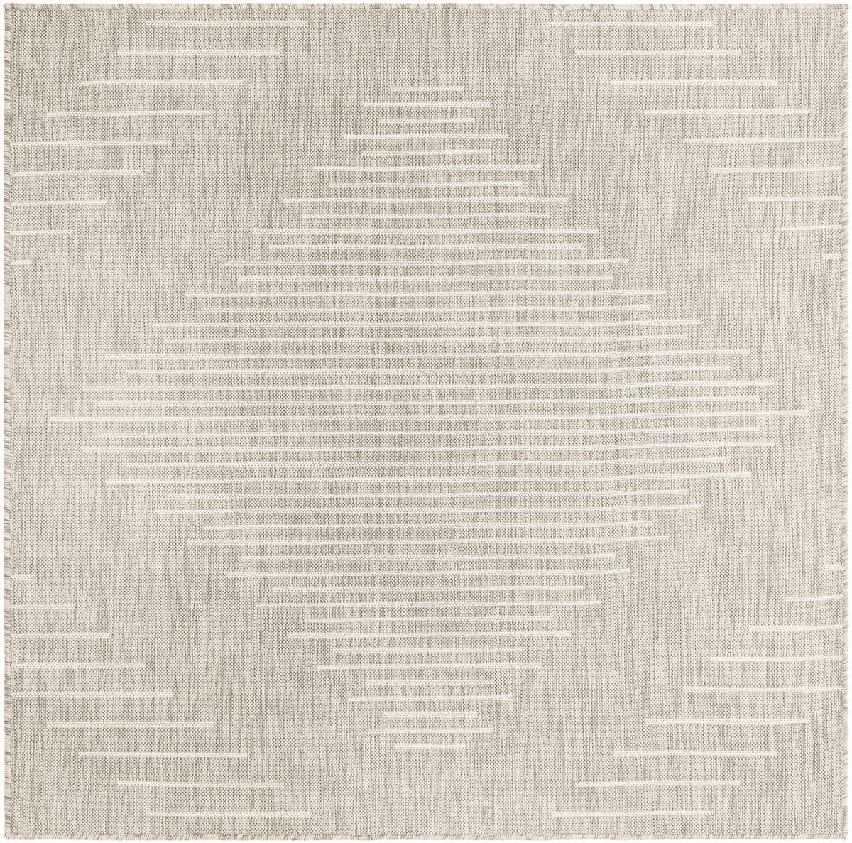 Quadratisch Outdoor Teppich Tulum Outdoor in Grau von Hadorn™ - Lifestyle Image