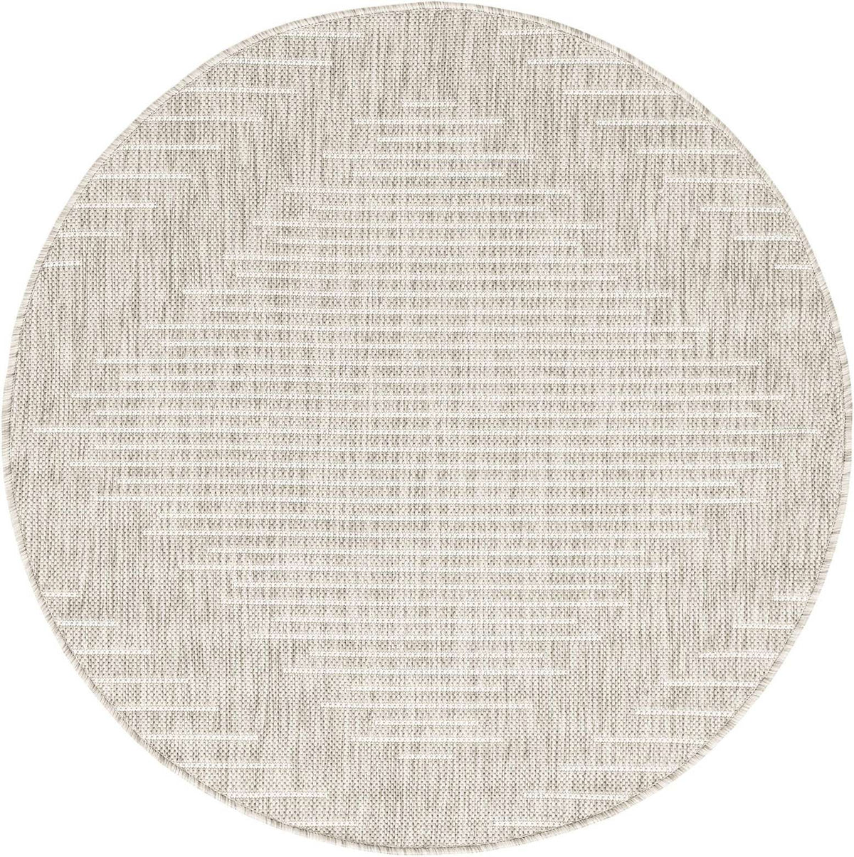 Rund Outdoor Teppich Tulum Outdoor in Grau von Hadorn™ - Lifestyle Image