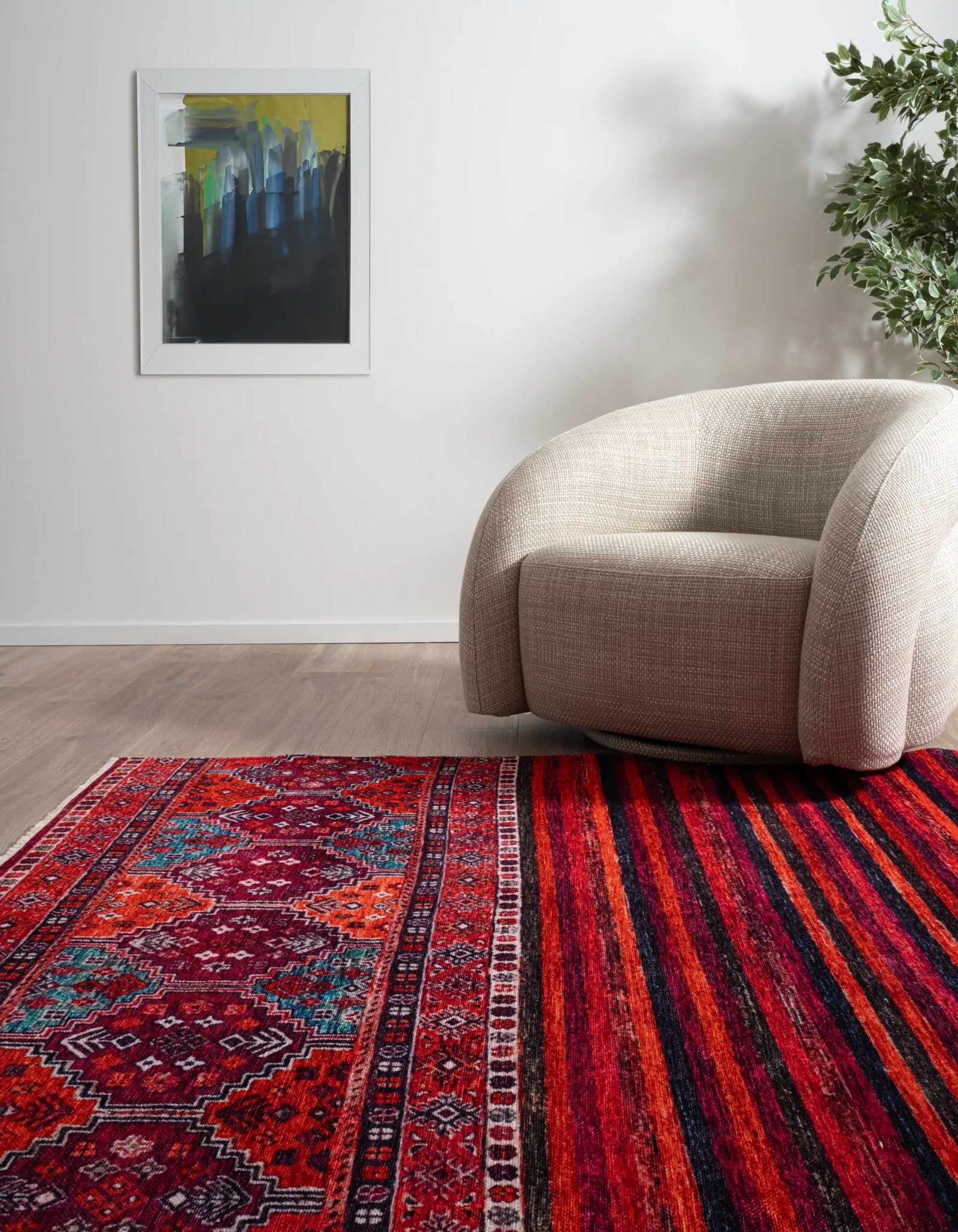 Rechteck Teppich Kriens Attai in Rot von Hadorn™ - Lifestyle Image