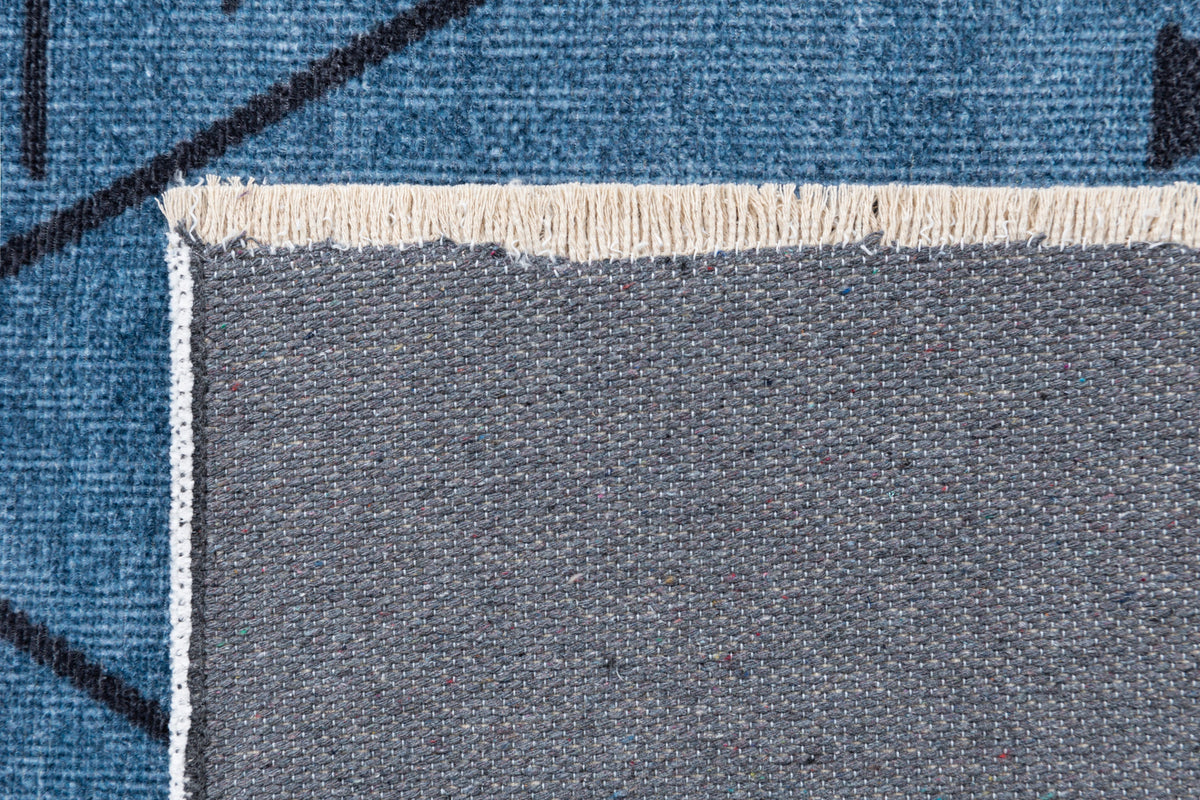 Rechteck Teppich Kriens Maya in Blau von Hadorn™ - Lifestyle Image