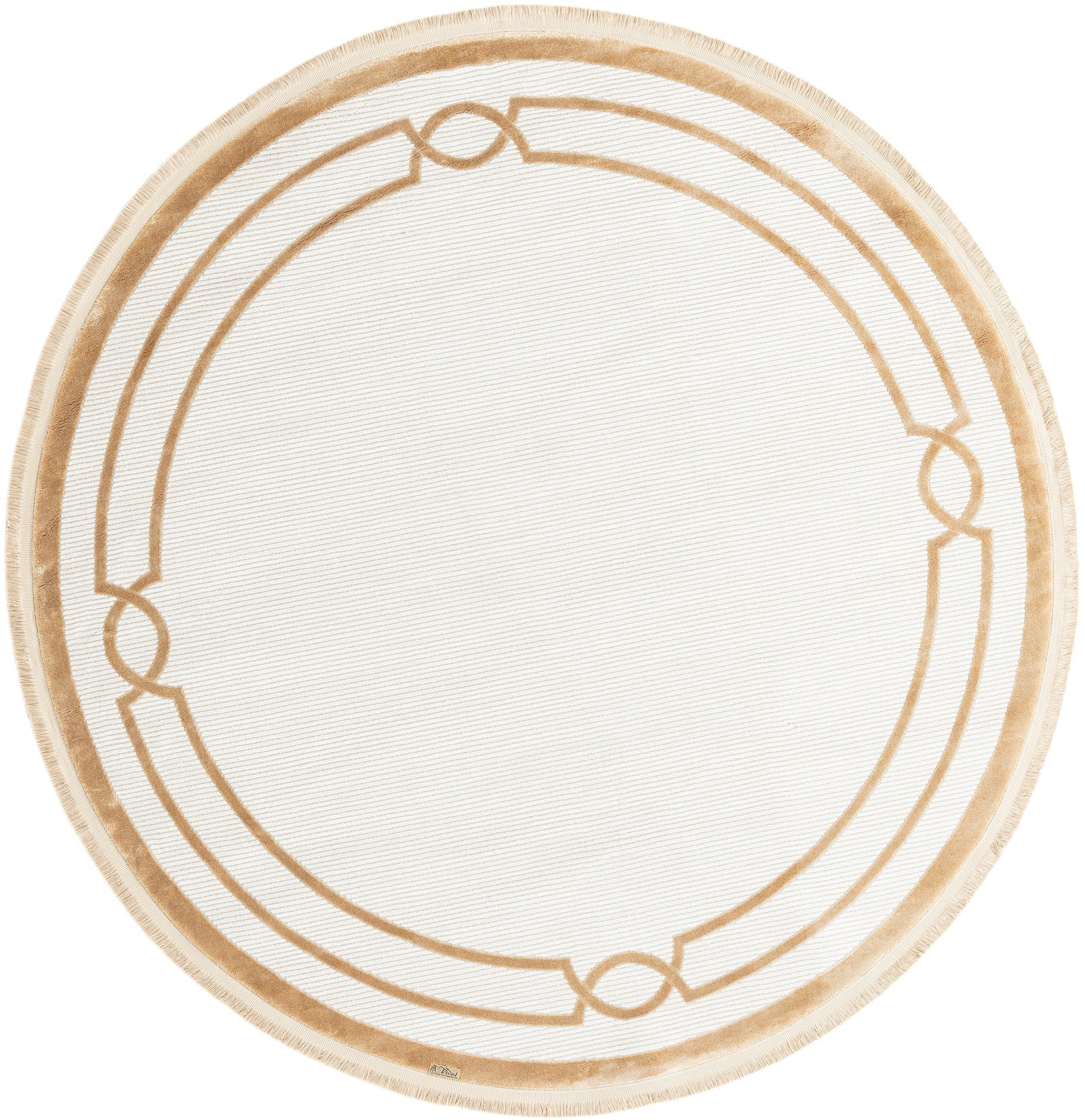 Rund Luxus Teppich Chiasso in Hellgrau von Hadorn™ - Lifestyle Image