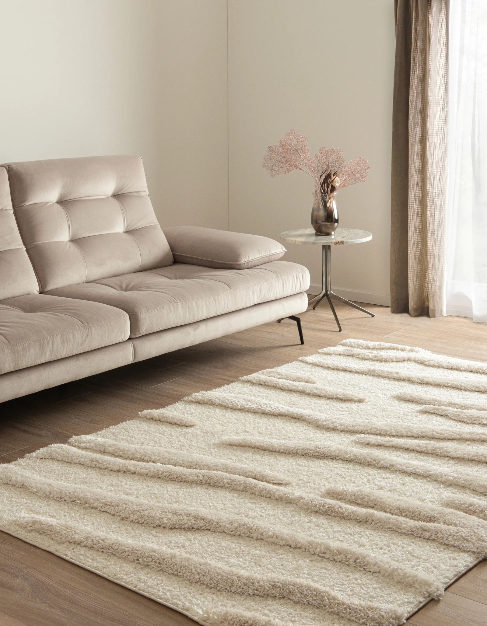 Rechteck Teppich Thun Glacies in Weiss von Hadorn™ - Lifestyle Image