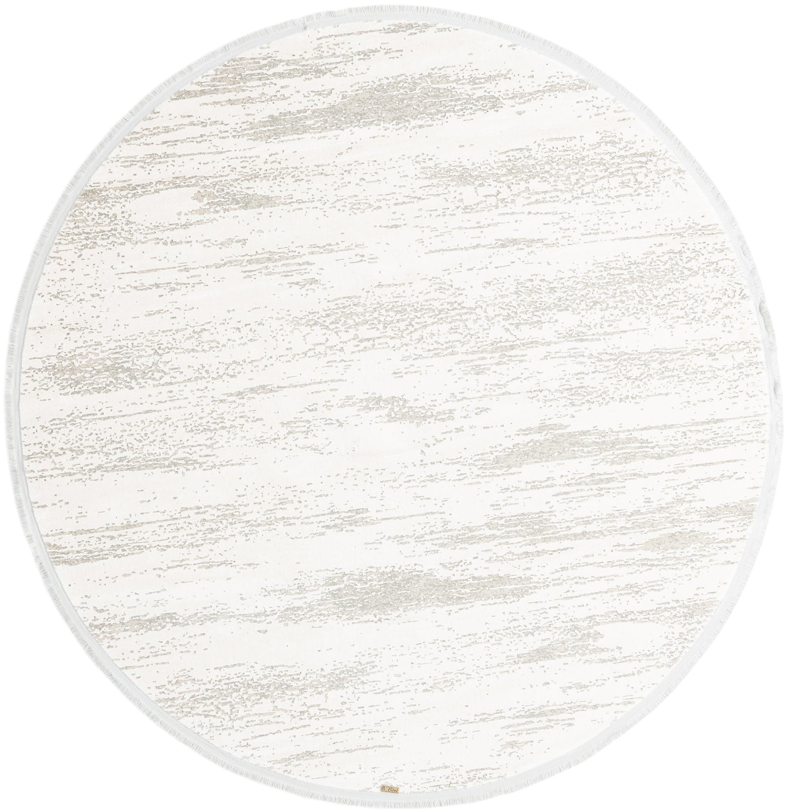 Rund Luxus Teppich Chiasso in Creme von Hadorn™ - Lifestyle Image