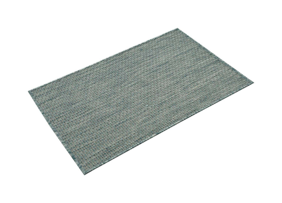 Rechteck Outdoor Teppich Tulum Outdoor in Aquamarin von Hadorn™ - Lifestyle Image