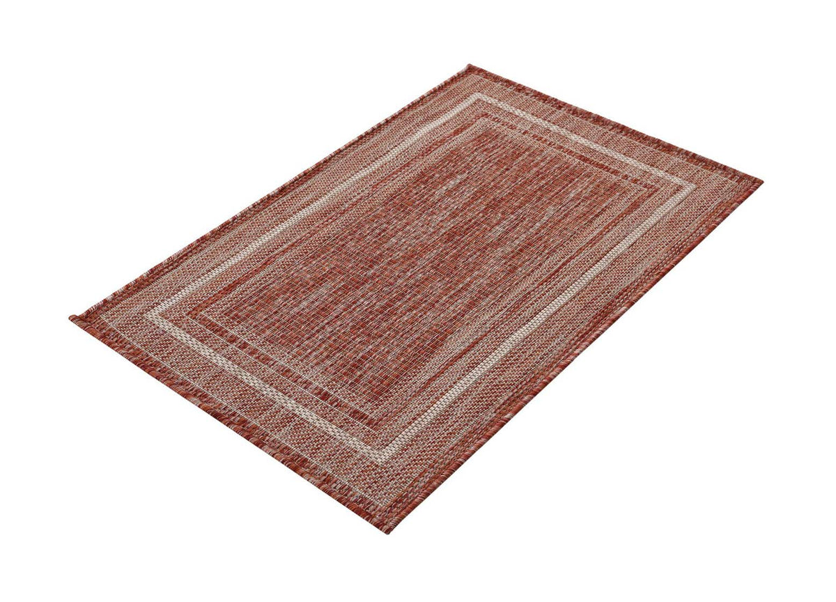 Rechteck Outdoor Teppich Tulum Outdoor in Rostrot von Hadorn™ - Lifestyle Image