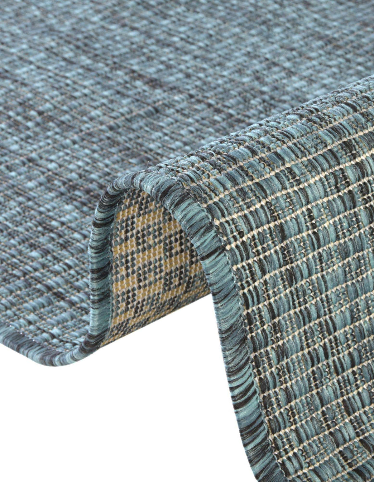 Oval Outdoor Teppich Tulum Outdoor in Blaugrün von Hadorn™ - Lifestyle Image