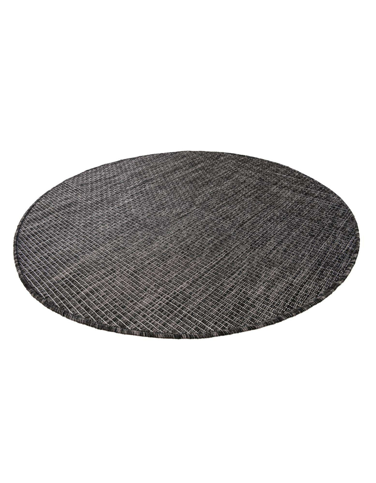 Rund Outdoor Teppich Tulum Outdoor in Schwarz von Hadorn™ - Lifestyle Image