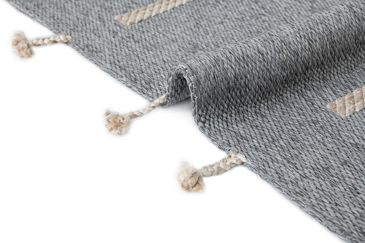 Rechteck Teppich Juniper Boho in Grau von Hadorn™ - Lifestyle Image