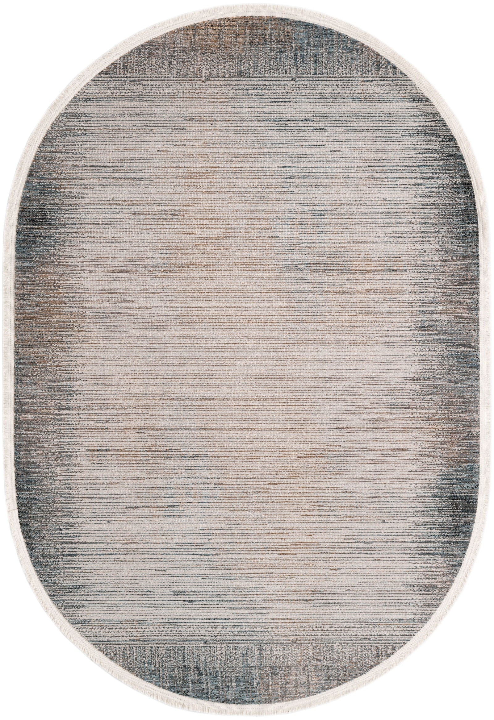 Oval Teppich Zora Blege in Blau von Hadorn™ - Lifestyle Image