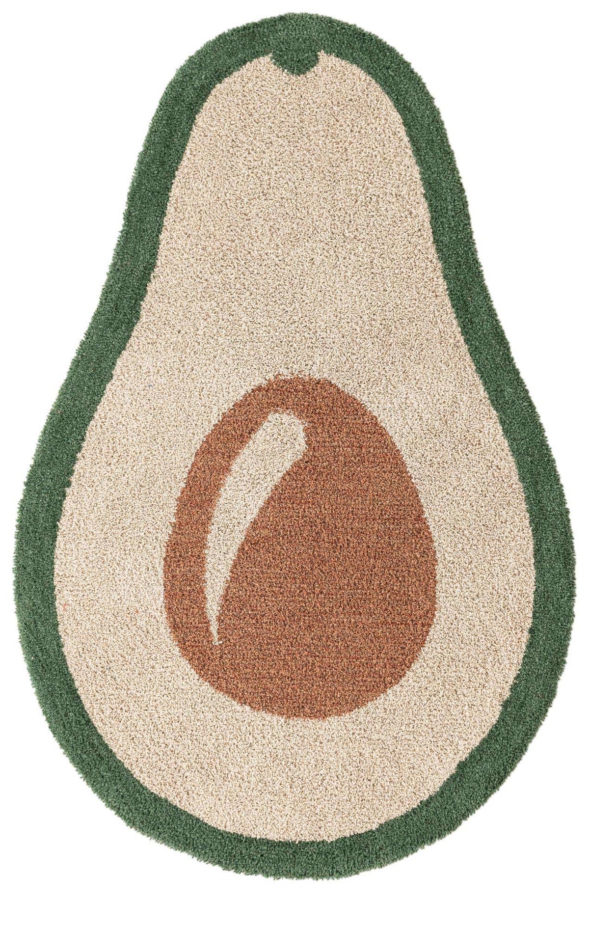 Freiform Teppich AI Handgetuftet in Grün und Elfenbein von Hadorn™ - Lifestyle Image