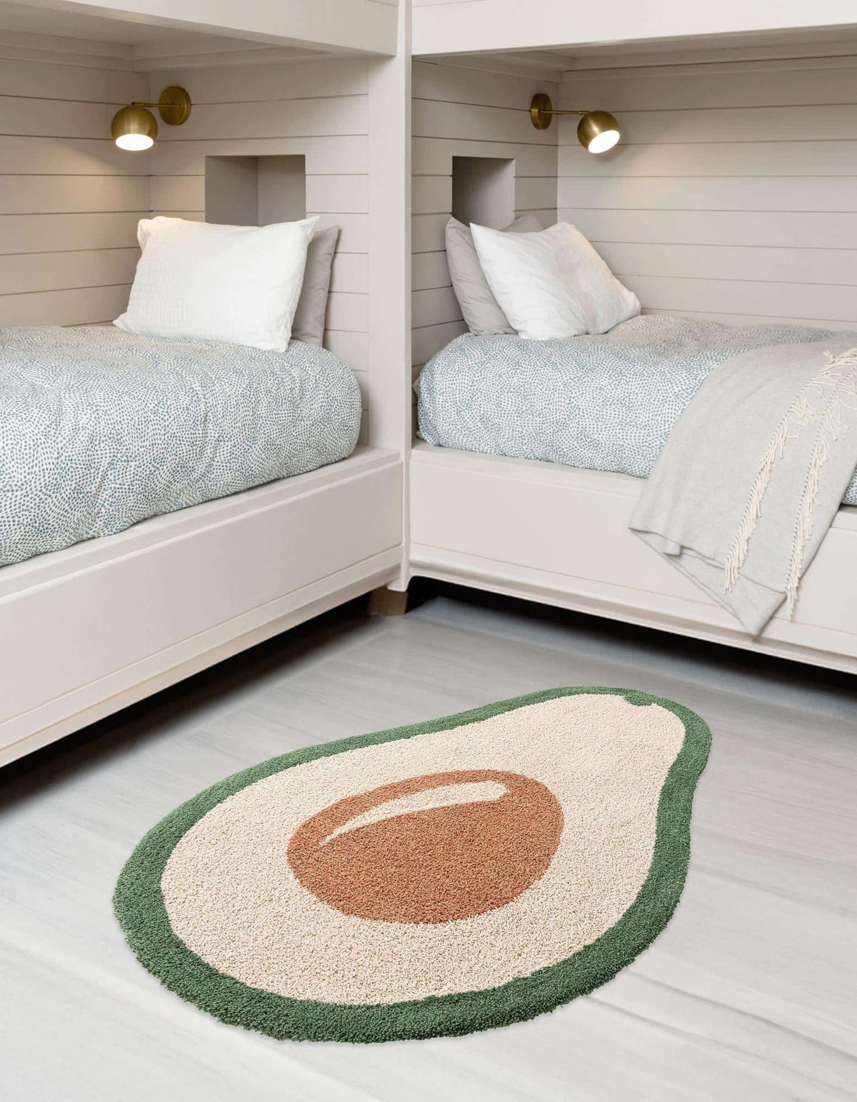 Freiform Teppich AI Handgetuftet in Grün und Elfenbein von Hadorn™ - Lifestyle Image